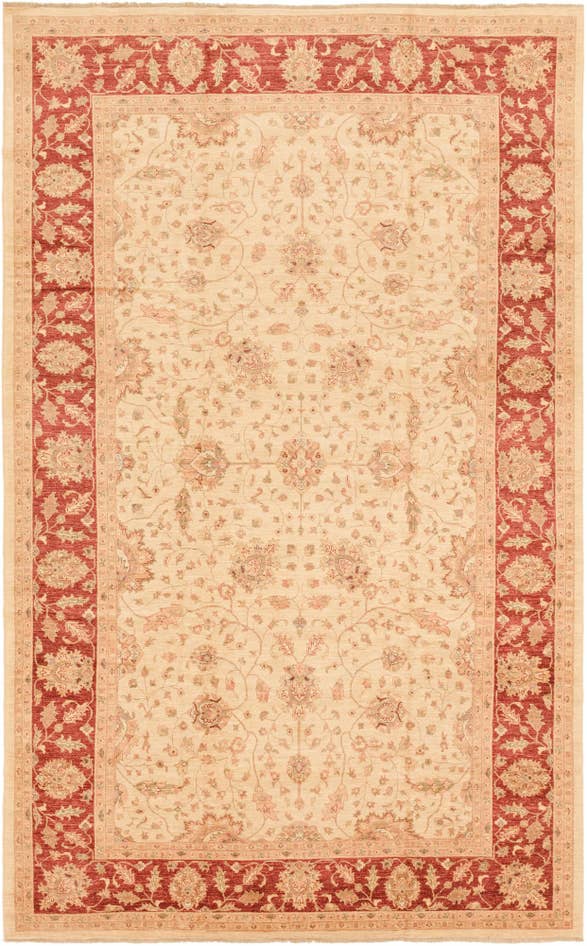 Detail image of 10' x 16' Hand Knotted Peshawar Ziegler Rug