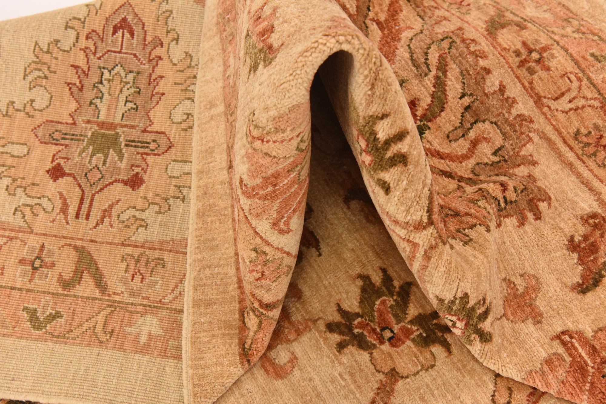 13' 2 x 19' 4 Hand Knotted Peshawar Ziegler Rug