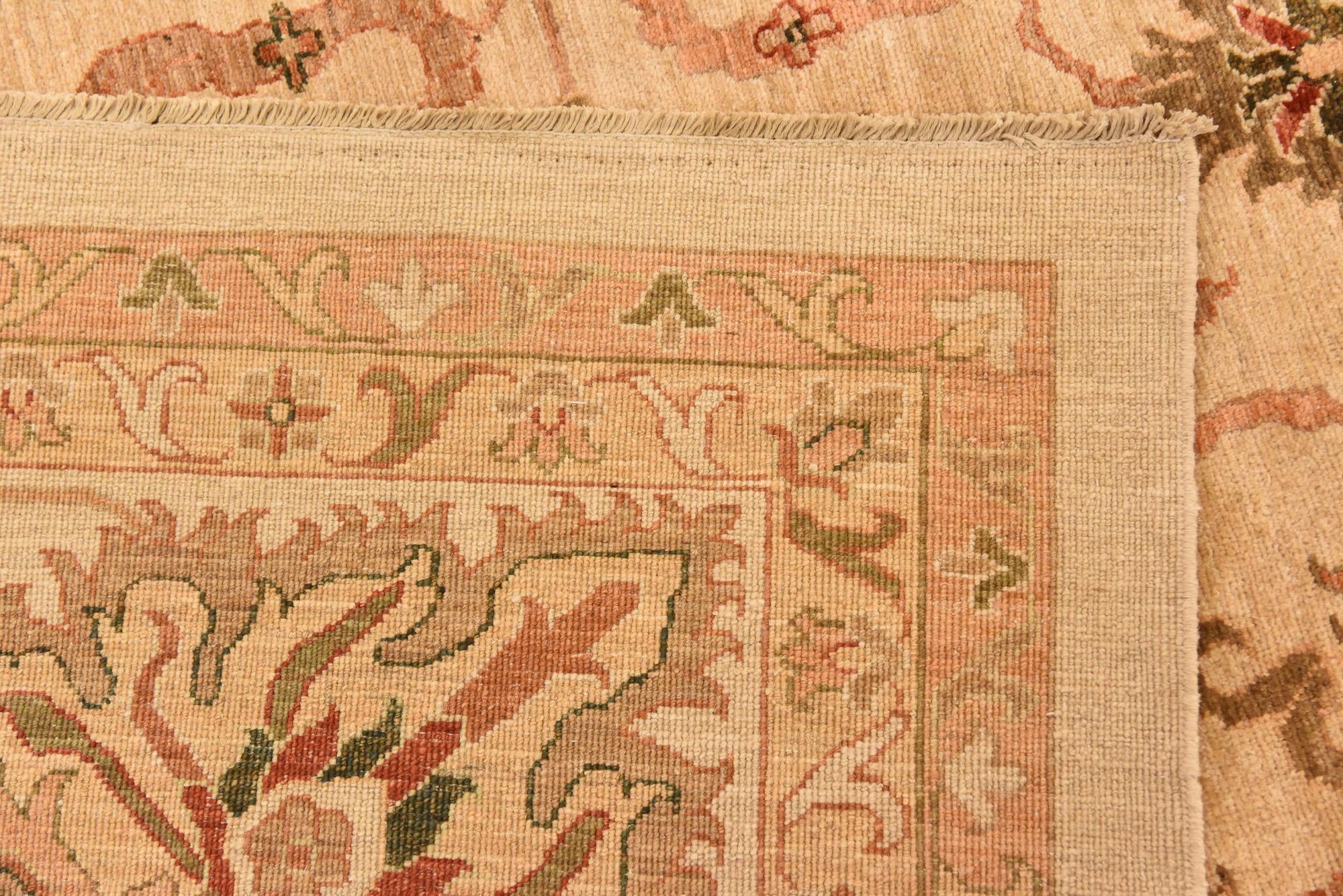 13' 2 x 19' 4 Hand Knotted Peshawar Ziegler Rug