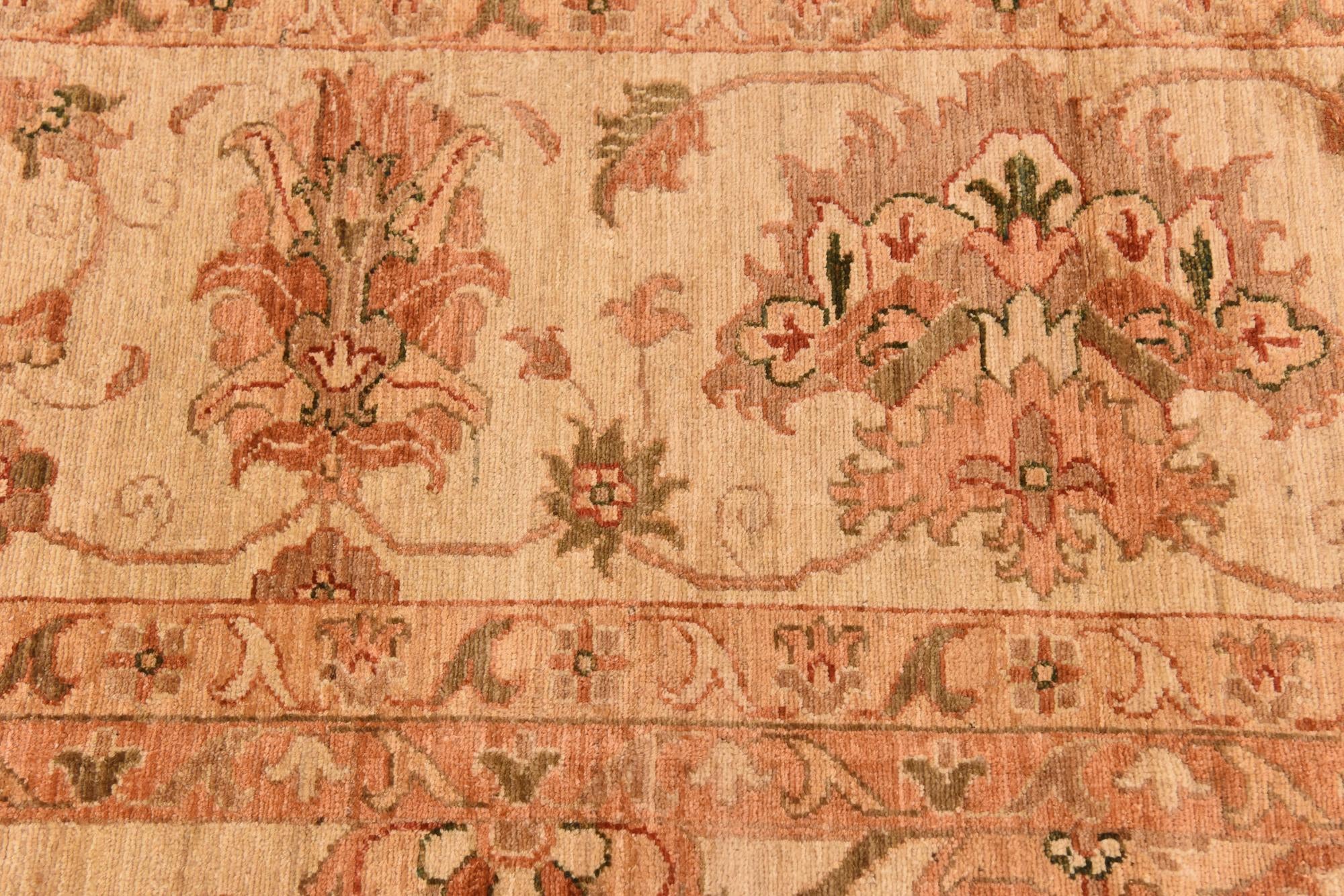 13' 2 x 19' 4 Hand Knotted Peshawar Ziegler Rug