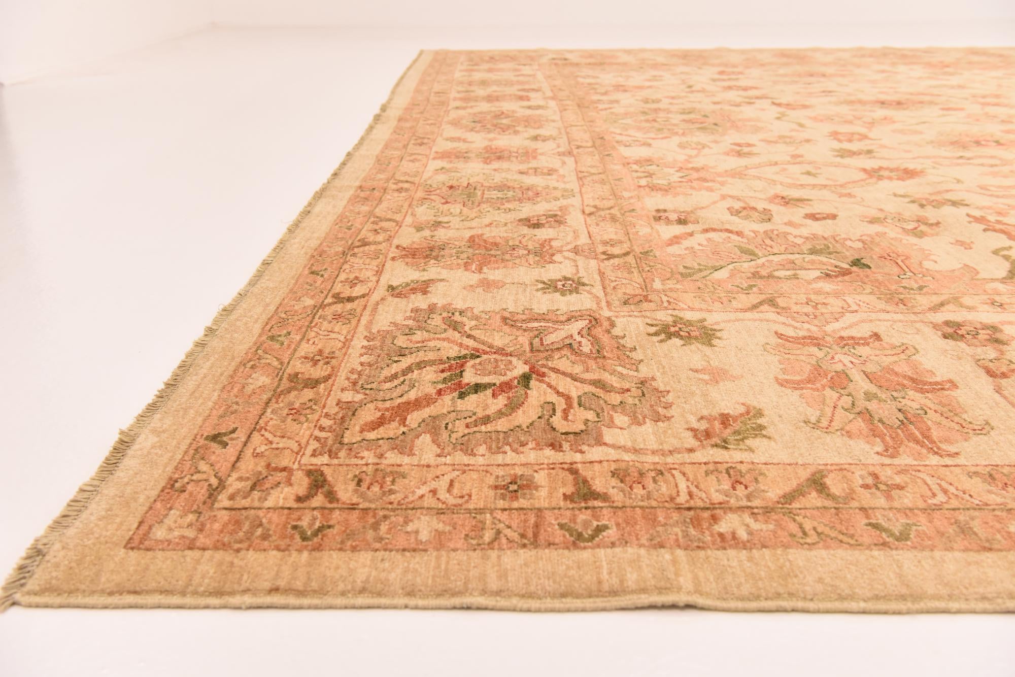 13' 2 x 19' 4 Hand Knotted Peshawar Ziegler Rug