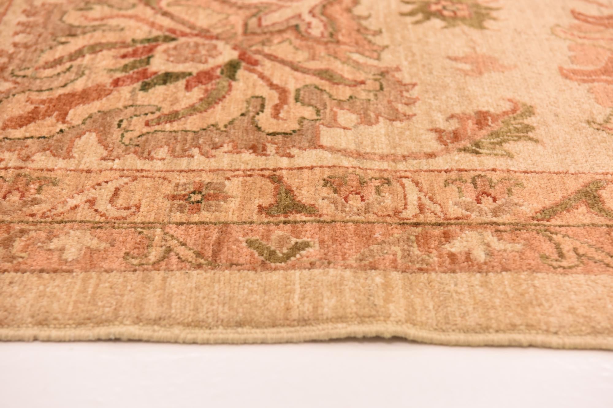 13' 2 x 19' 4 Hand Knotted Peshawar Ziegler Rug