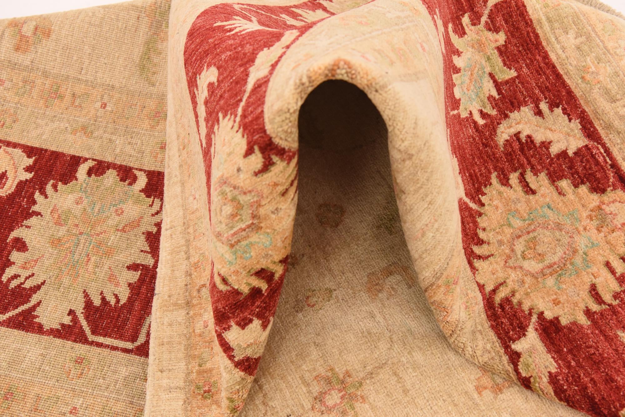 10' x 13' 7 Hand Knotted Peshawar Ziegler Rug