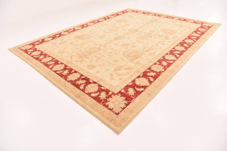 Detail image of 10' x 13' 7 Hand Knotted Peshawar Ziegler Rug