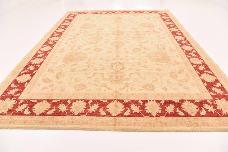 Detail image of 10' x 13' 7 Hand Knotted Peshawar Ziegler Rug