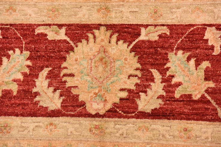 Detail image of 10' x 13' 7 Hand Knotted Peshawar Ziegler Rug