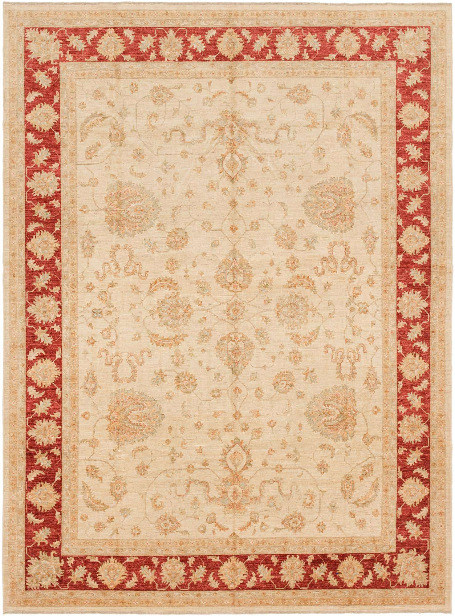 10' x 13' 7 Hand Knotted Peshawar Ziegler Rug