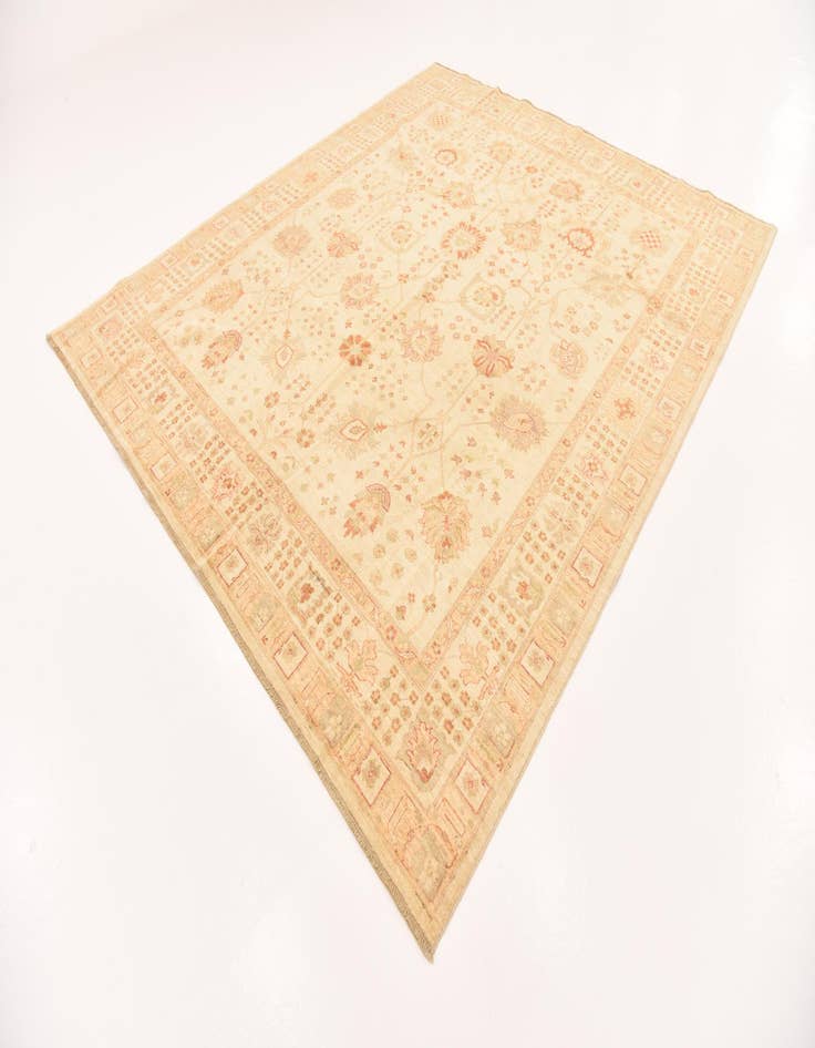 Detail image of 8' 4 x 9' 9 Hand Knotted Peshawar Ziegler Rug