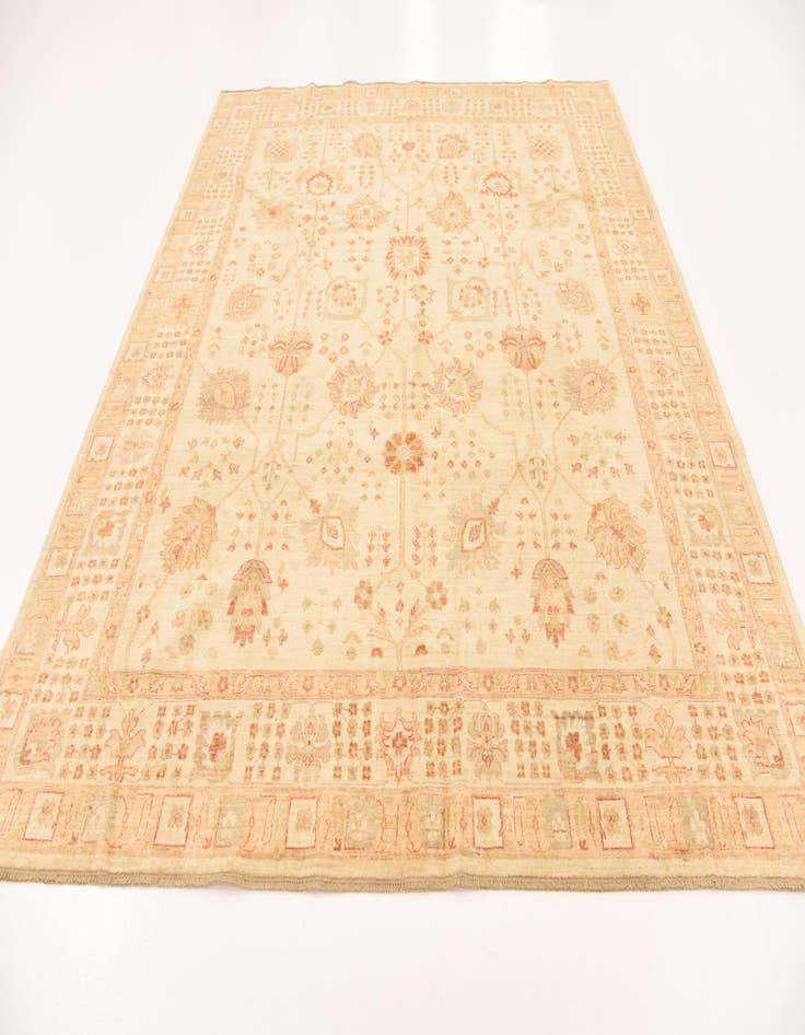 Detail image of 8' 4 x 9' 9 Hand Knotted Peshawar Ziegler Rug