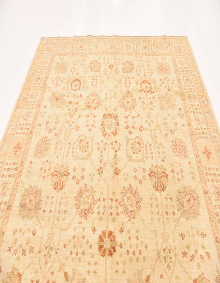 Detail image of 8' 4 x 9' 9 Hand Knotted Peshawar Ziegler Rug