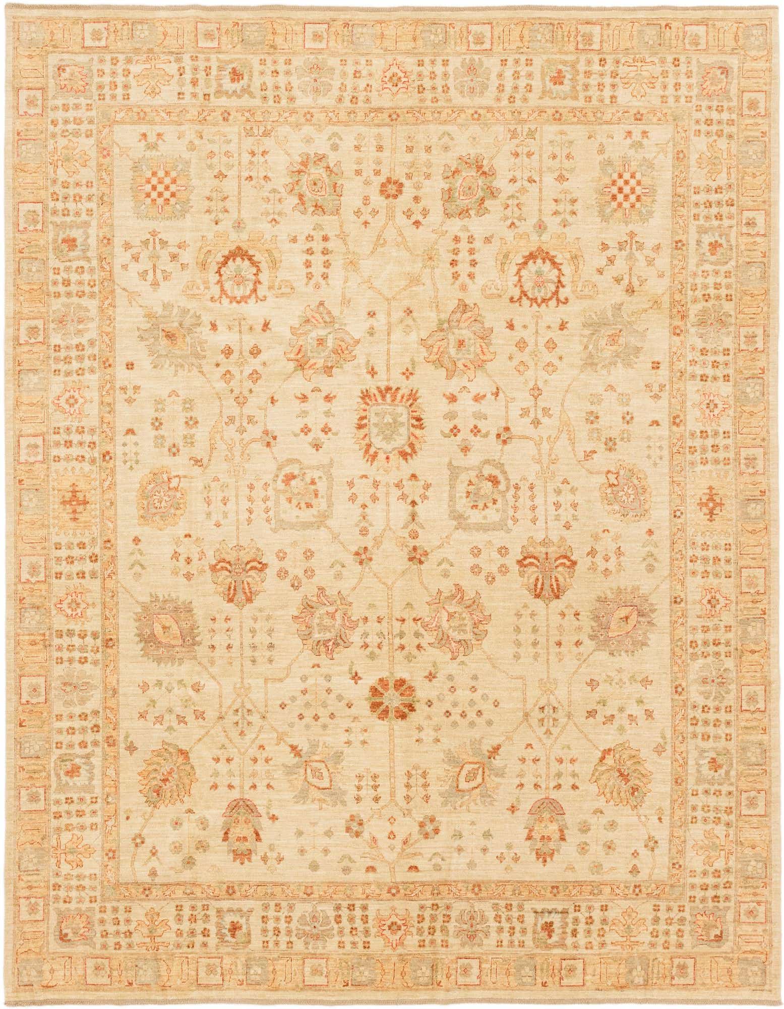 8' 4 x 9' 9 Hand Knotted Peshawar Ziegler Rug