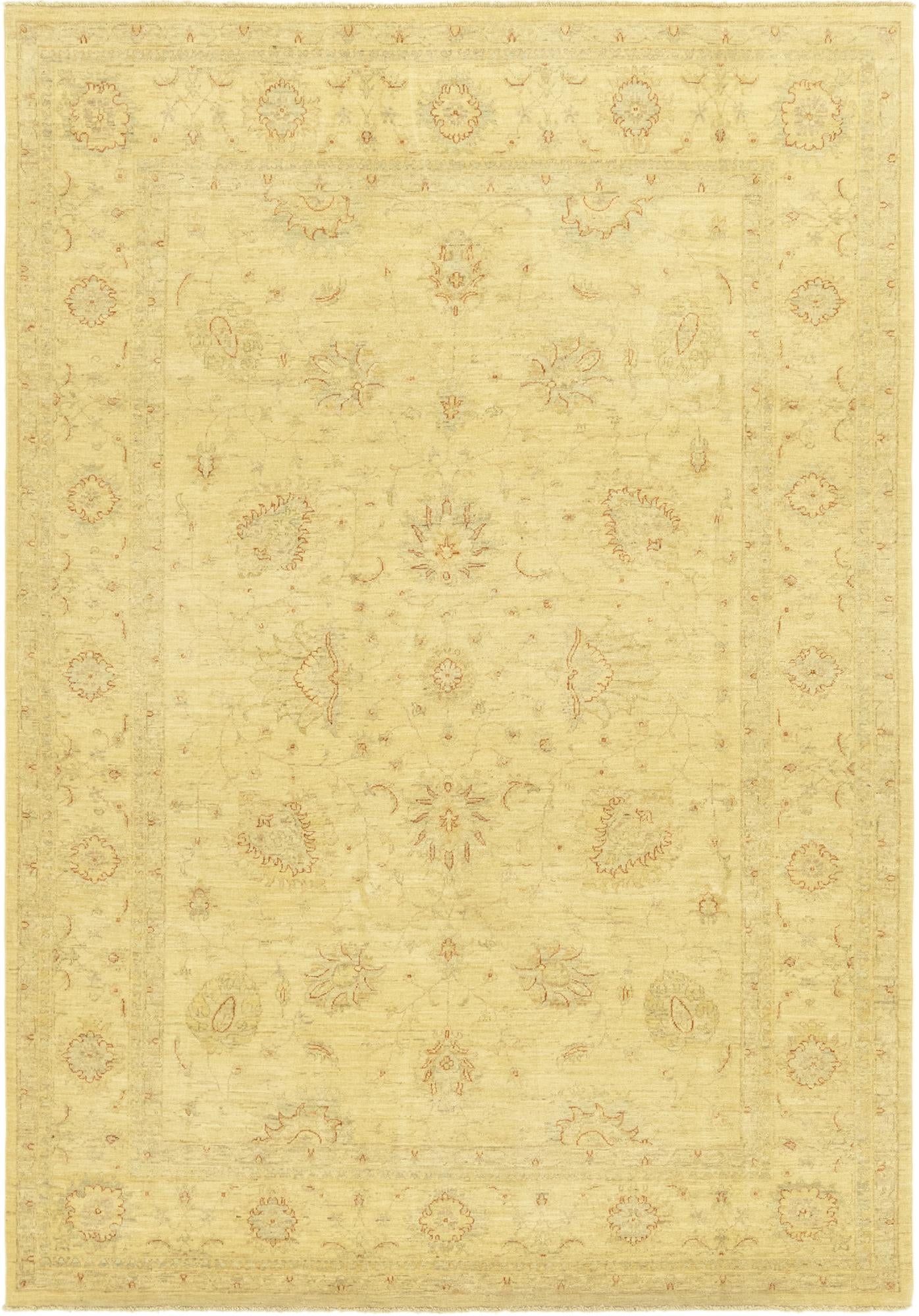 7' x 10' 1 Hand Knotted Peshawar Ziegler Rug