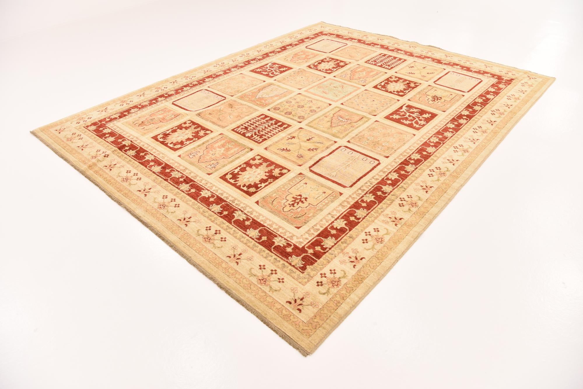 8' 3 x 10' 6 Hand Knotted Peshawar Ziegler Rug