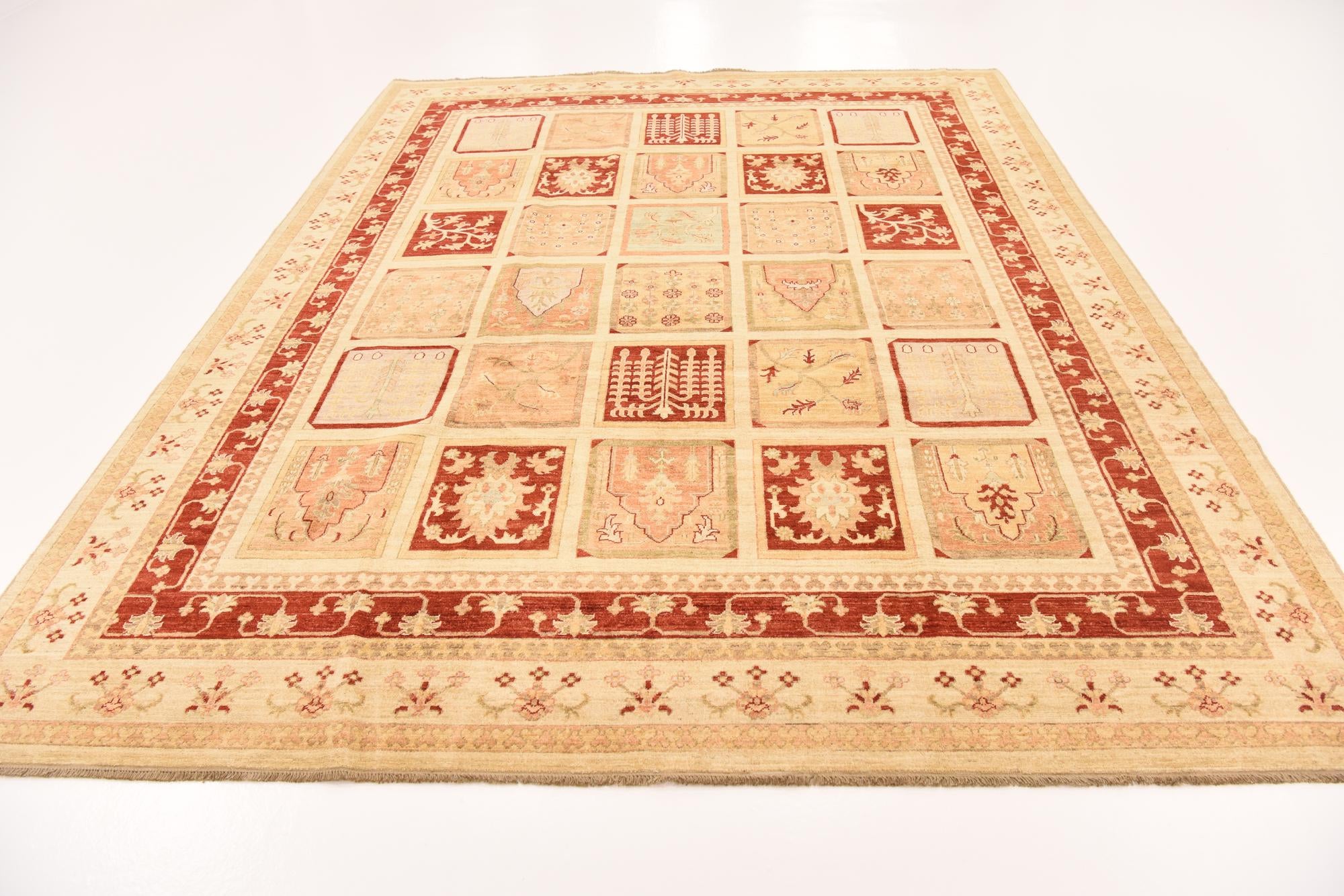 8' 3 x 10' 6 Hand Knotted Peshawar Ziegler Rug