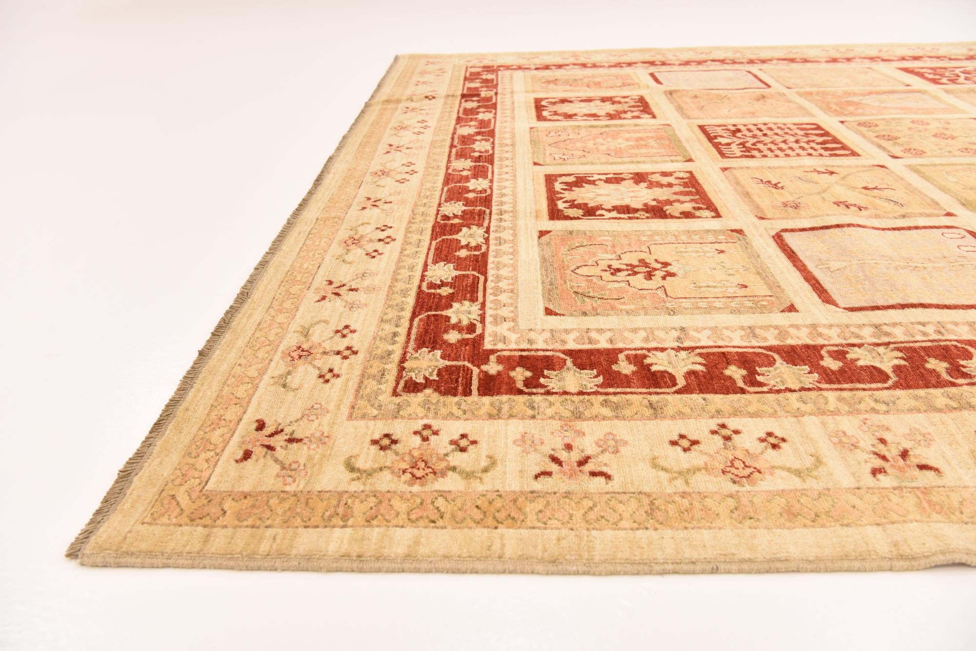 8' 3 x 10' 6 Hand Knotted Peshawar Ziegler Rug