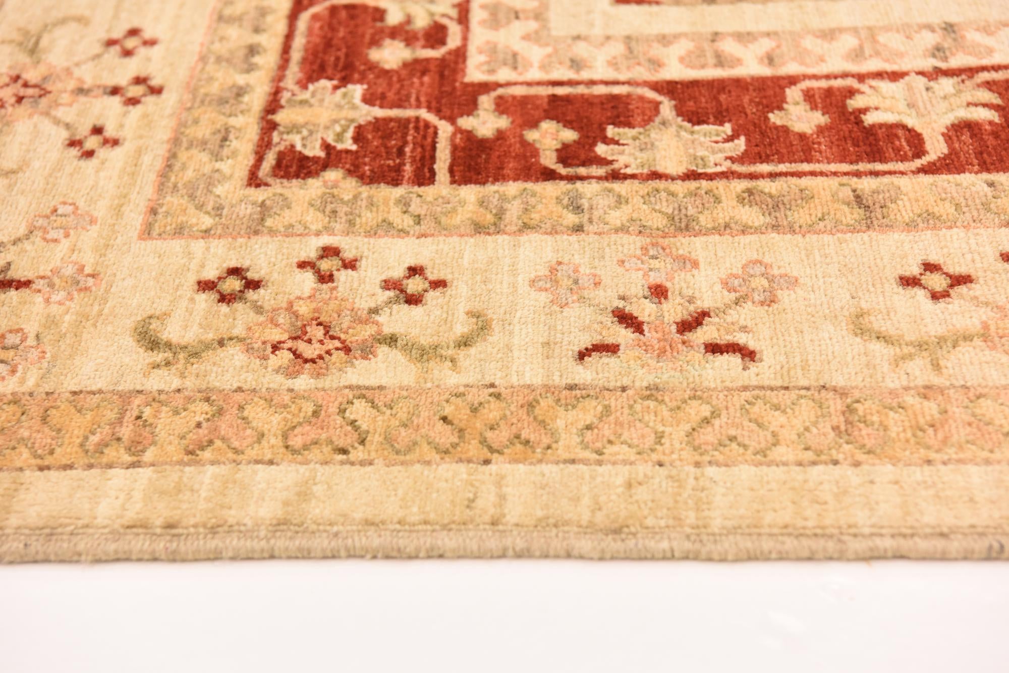8' 3 x 10' 6 Hand Knotted Peshawar Ziegler Rug