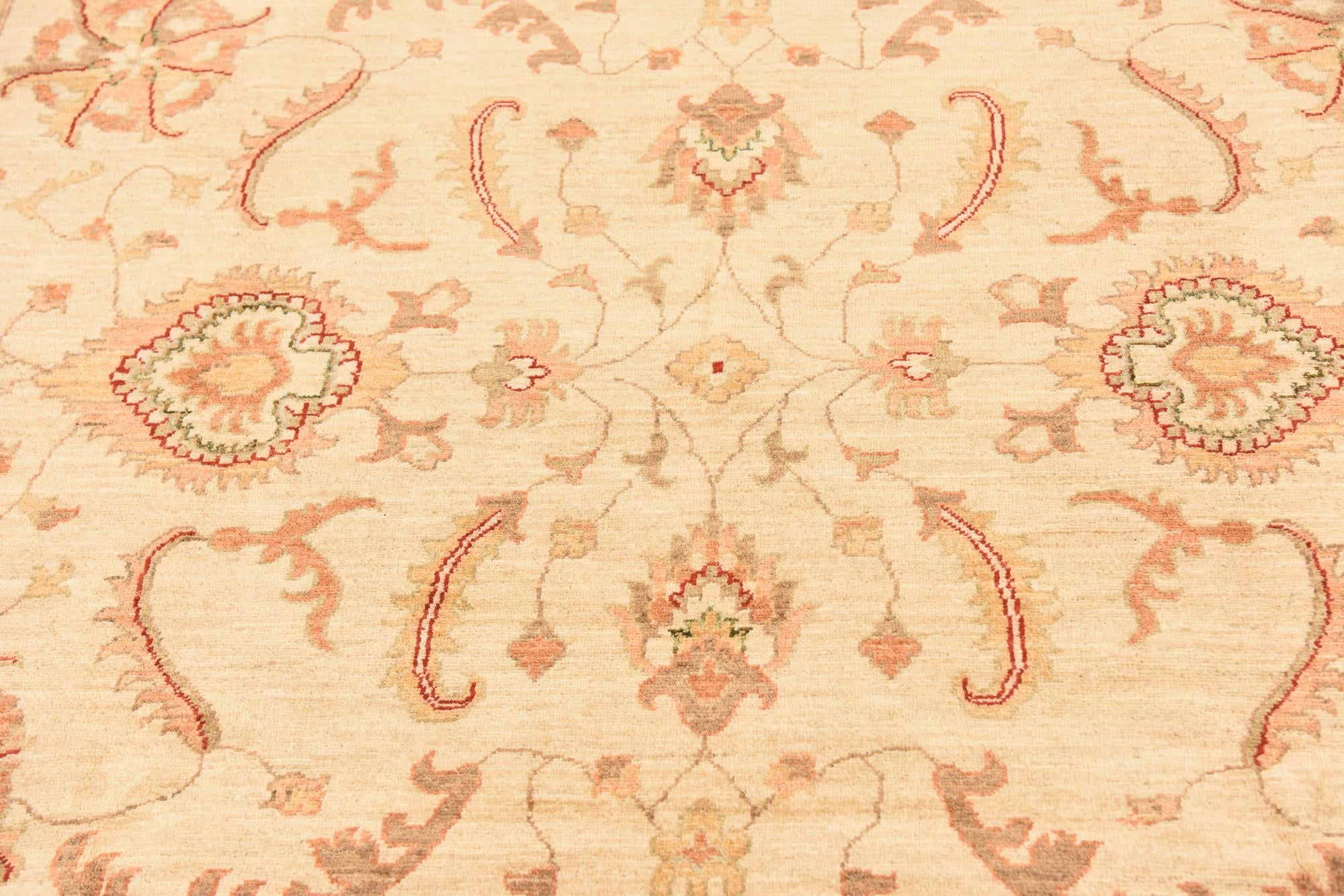 245cm x 300cm Hand Knotted Peshawar Ziegler Rug