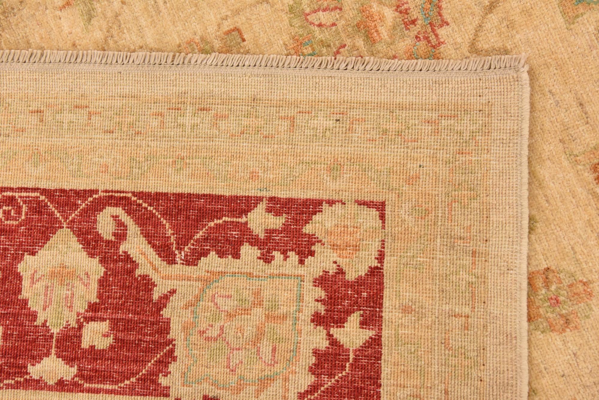 8' 2 x 9' 9 Hand Knotted Peshawar Ziegler Rug