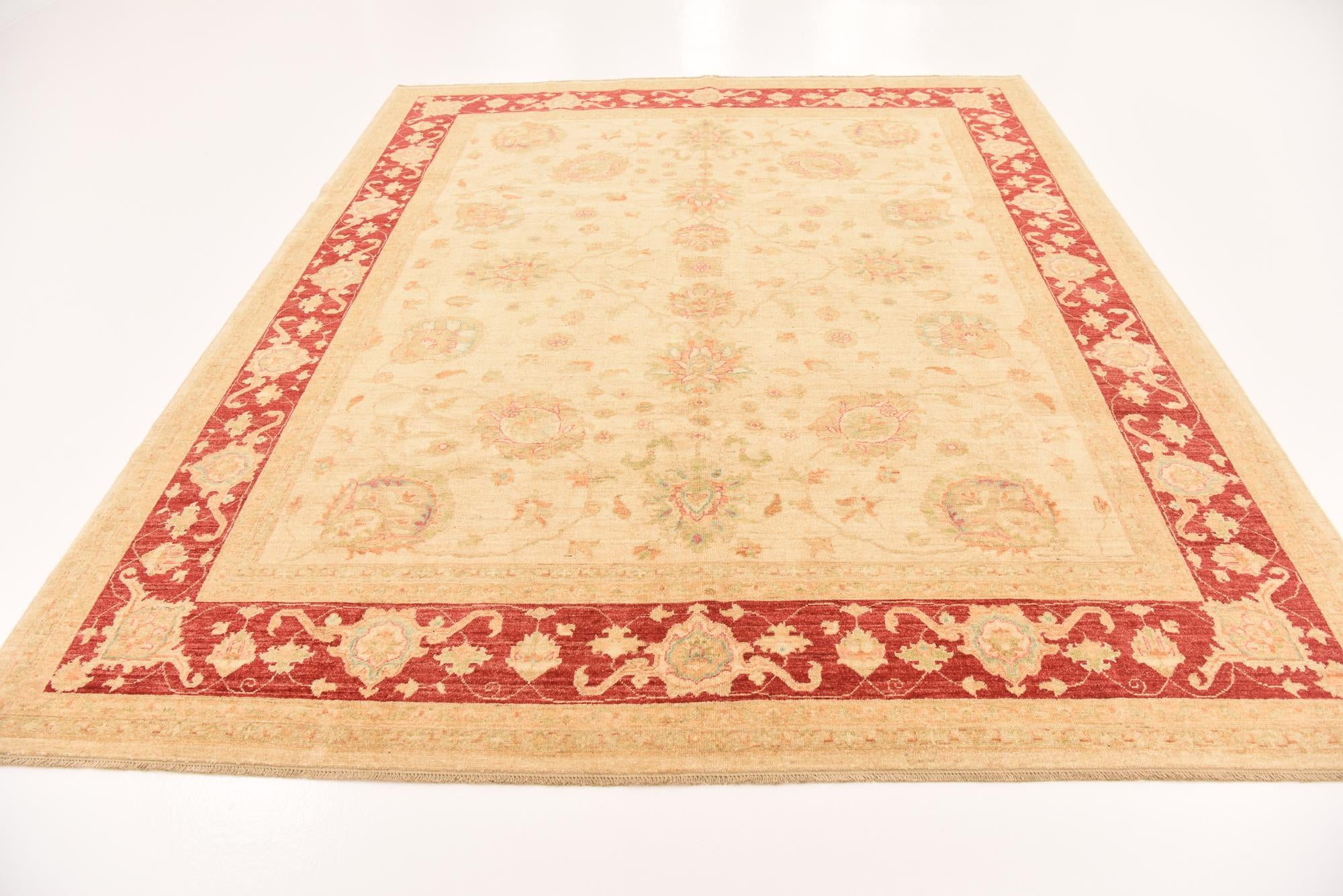 8' 2 x 9' 9 Hand Knotted Peshawar Ziegler Rug