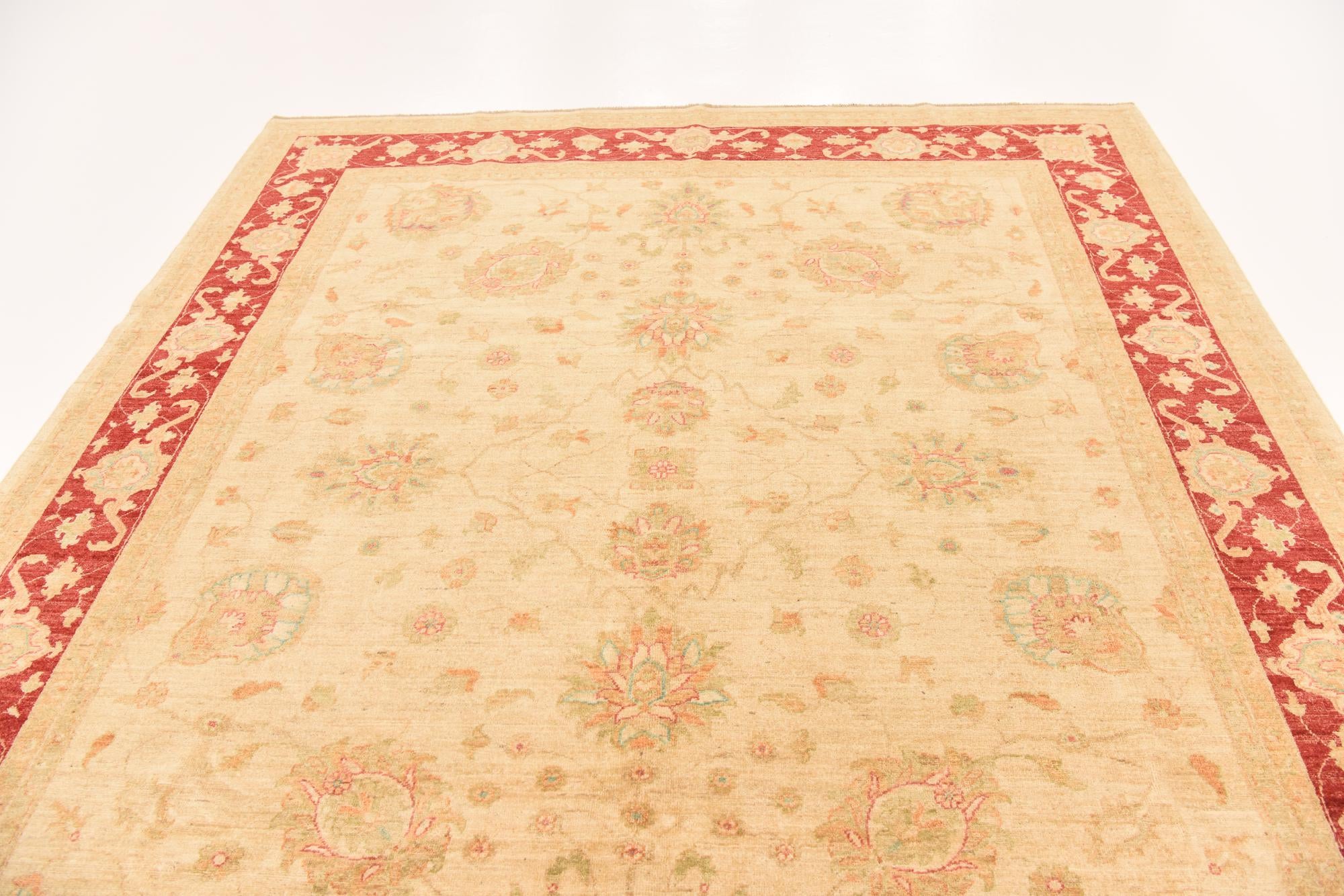 8' 2 x 9' 9 Hand Knotted Peshawar Ziegler Rug