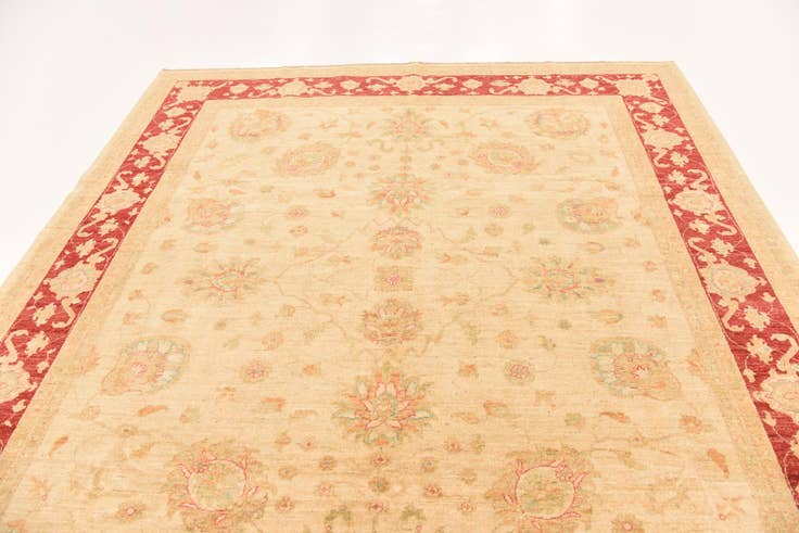 Detail image of 8' 2 x 9' 9 Hand Knotted Peshawar Ziegler Rug