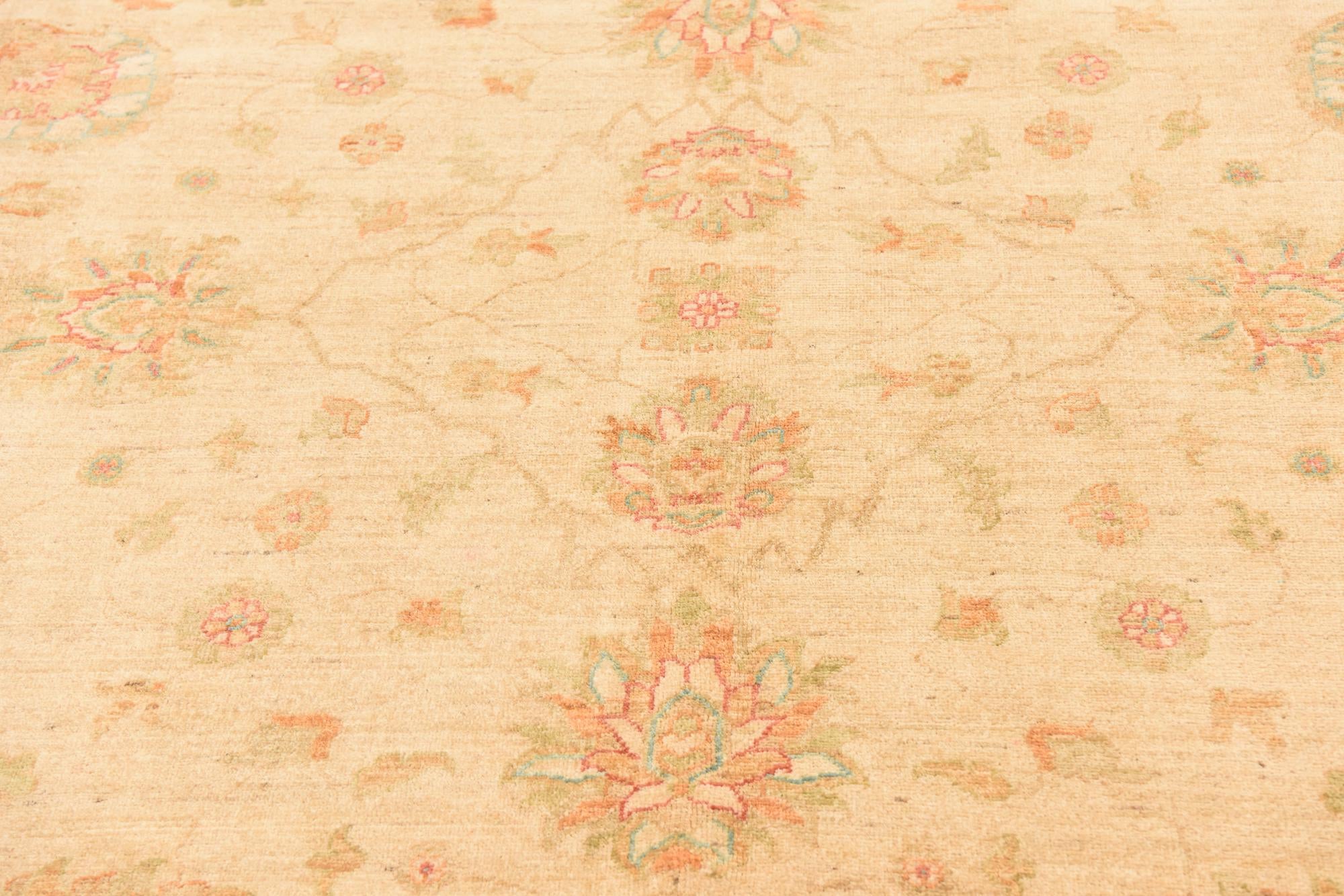 8' 2 x 9' 9 Hand Knotted Peshawar Ziegler Rug