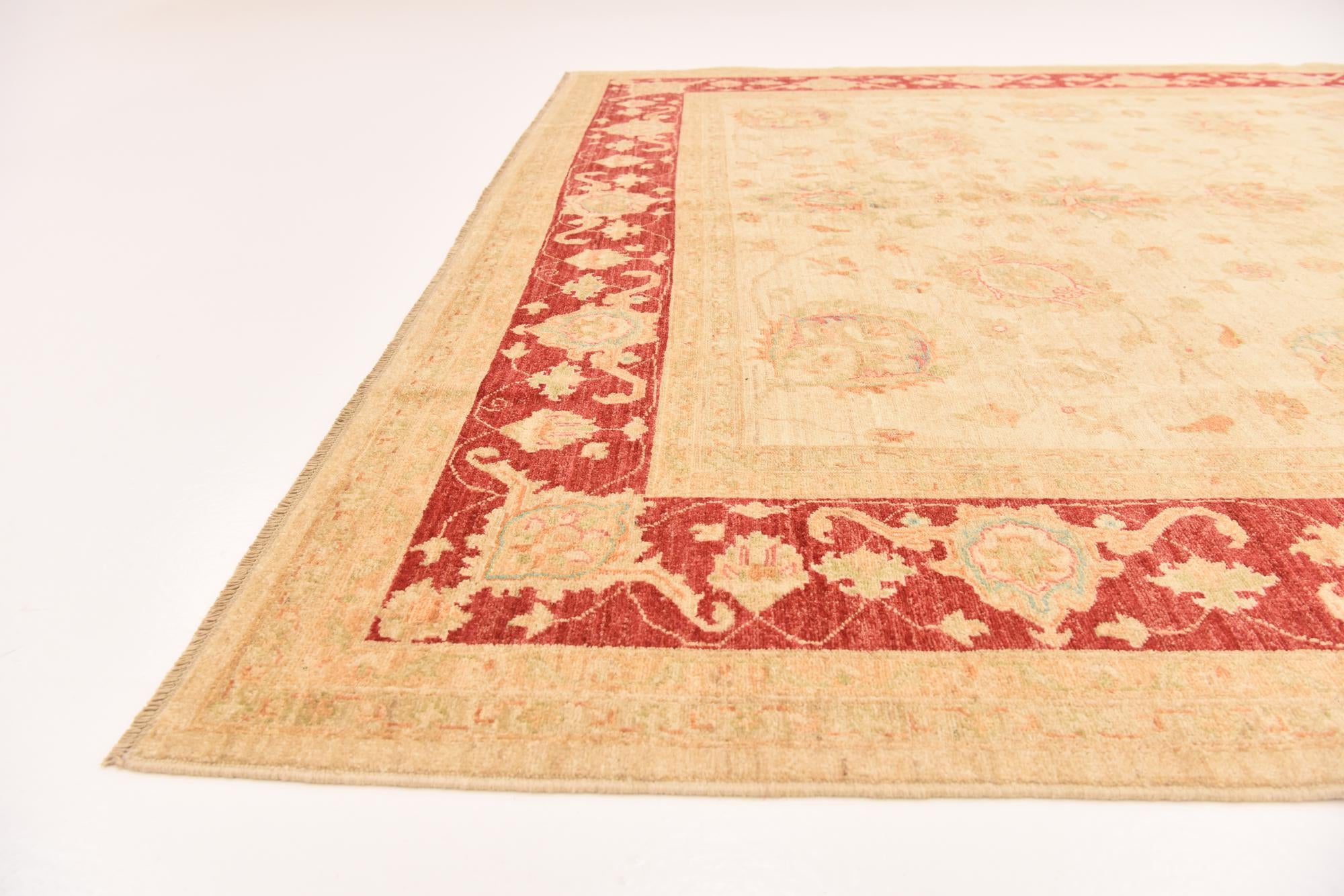 8' 2 x 9' 9 Hand Knotted Peshawar Ziegler Rug