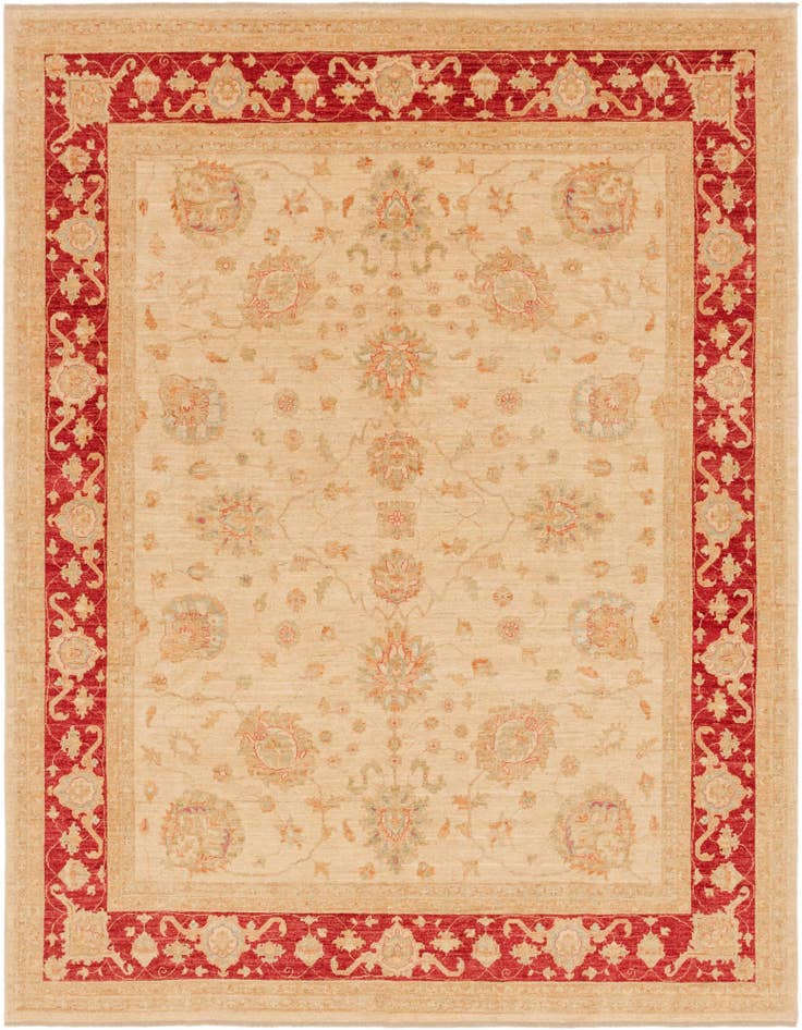 Detail image of 8' 2 x 9' 9 Hand Knotted Peshawar Ziegler Rug