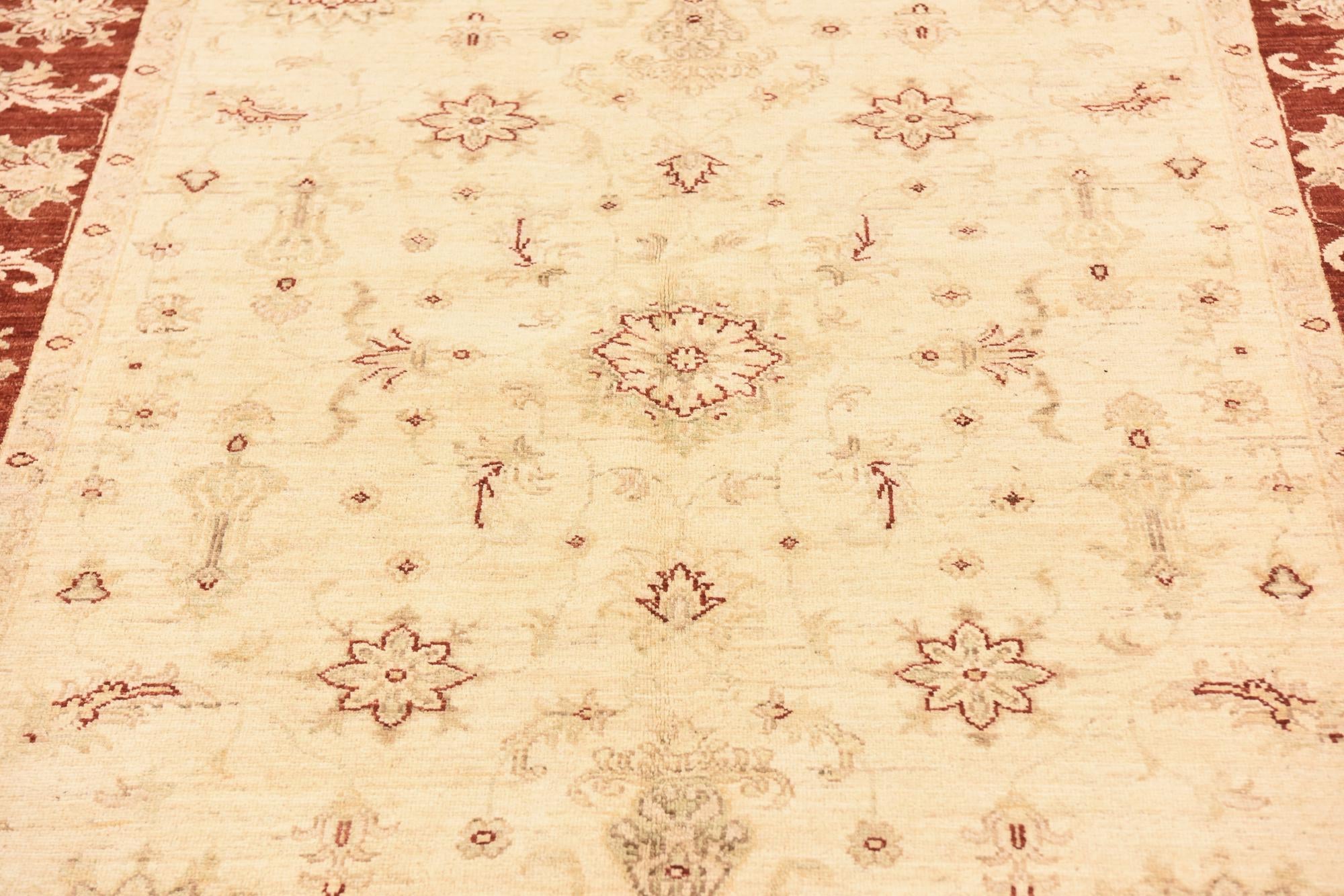 5' x 6' 7 Hand Knotted Peshawar Ziegler Rug