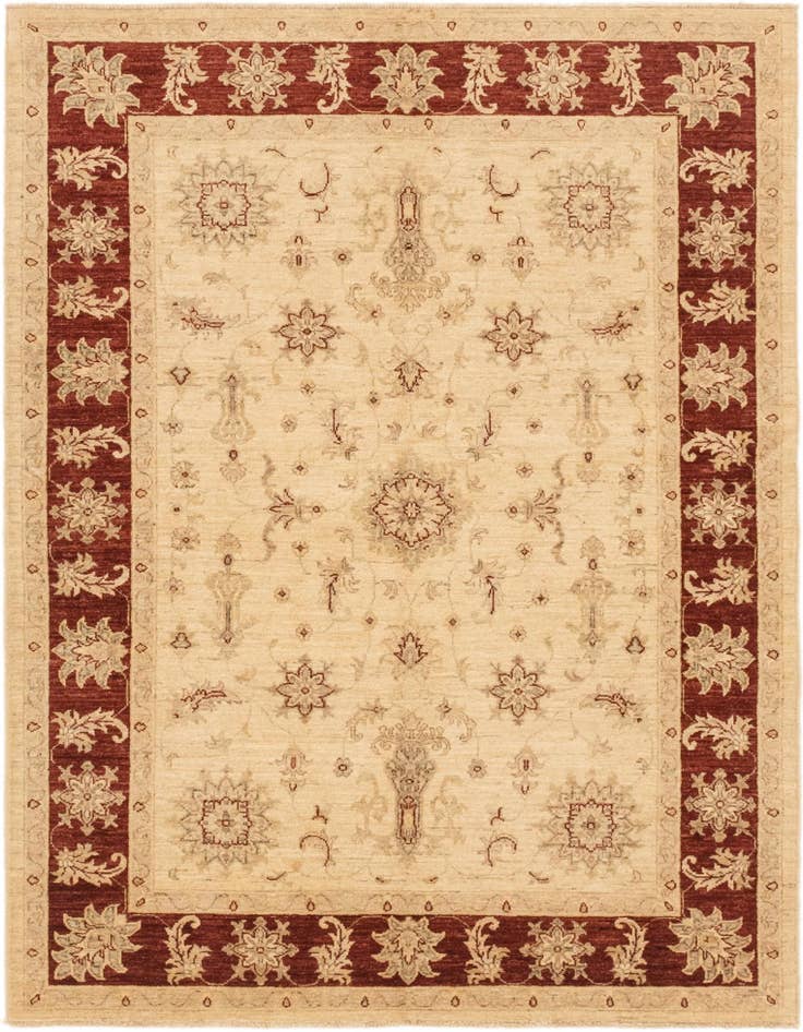 Detail image of 5' x 6' 7 Hand Knotted Peshawar Ziegler Rug