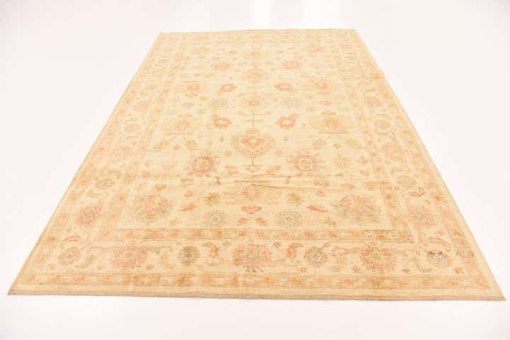6' 9 x 9' 7 Hand Knotted Peshawar Ziegler Rug