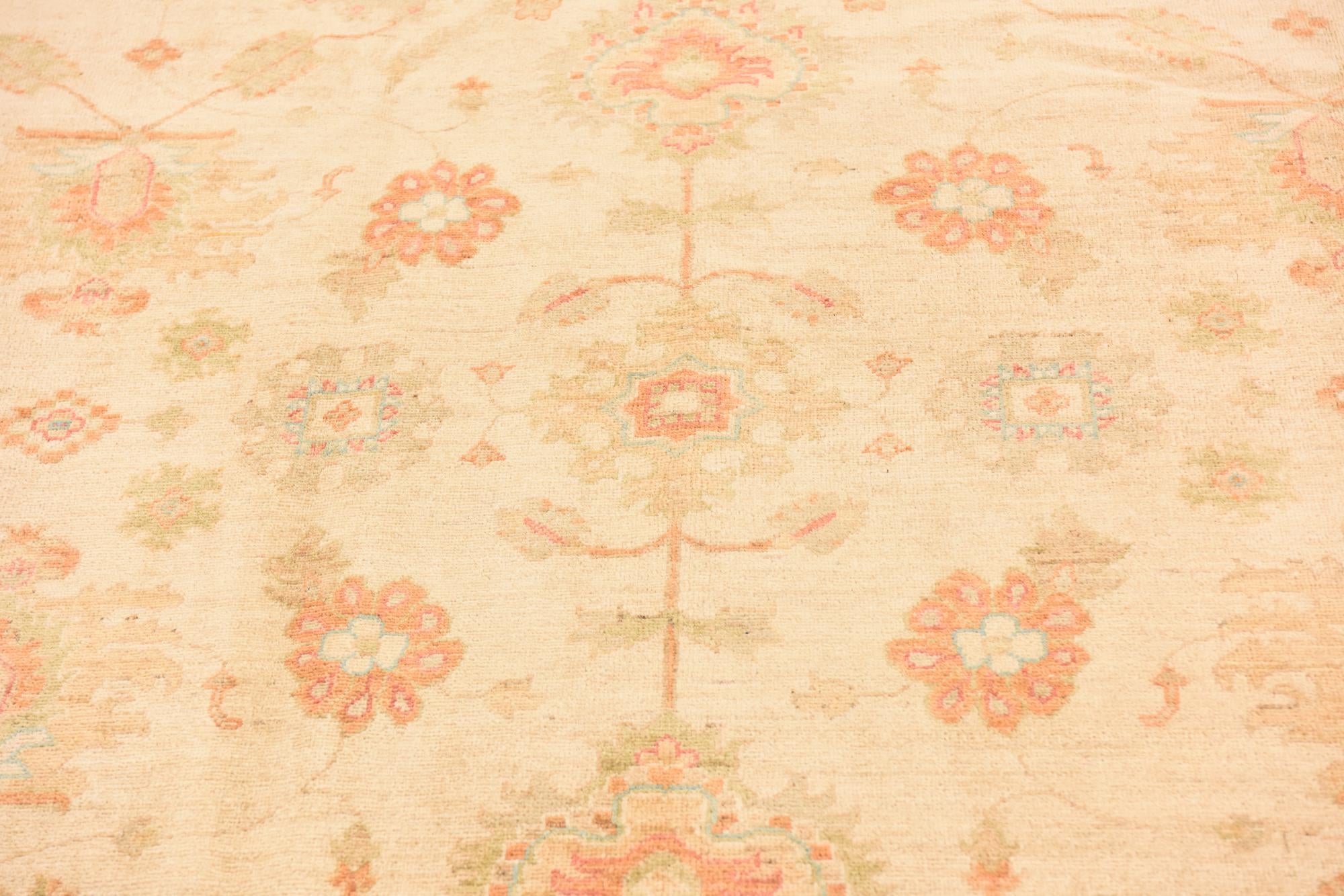 6' 9 x 9' 7 Hand Knotted Peshawar Ziegler Rug
