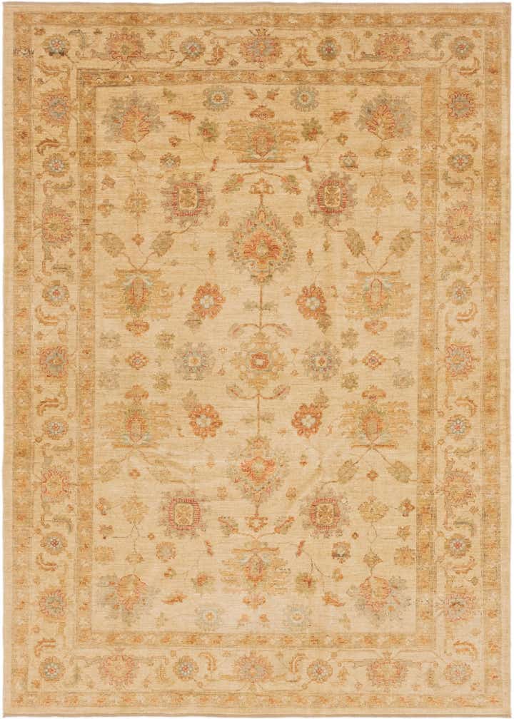 6' 9 x 9' 7 Hand Knotted Peshawar Ziegler Rug