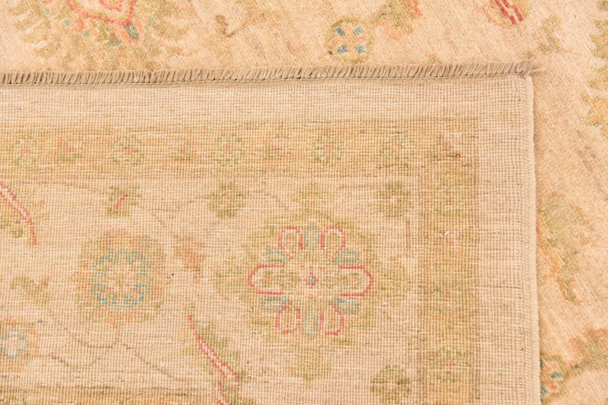 6' 7 x 9' 6 Hand Knotted Peshawar Ziegler Rug
