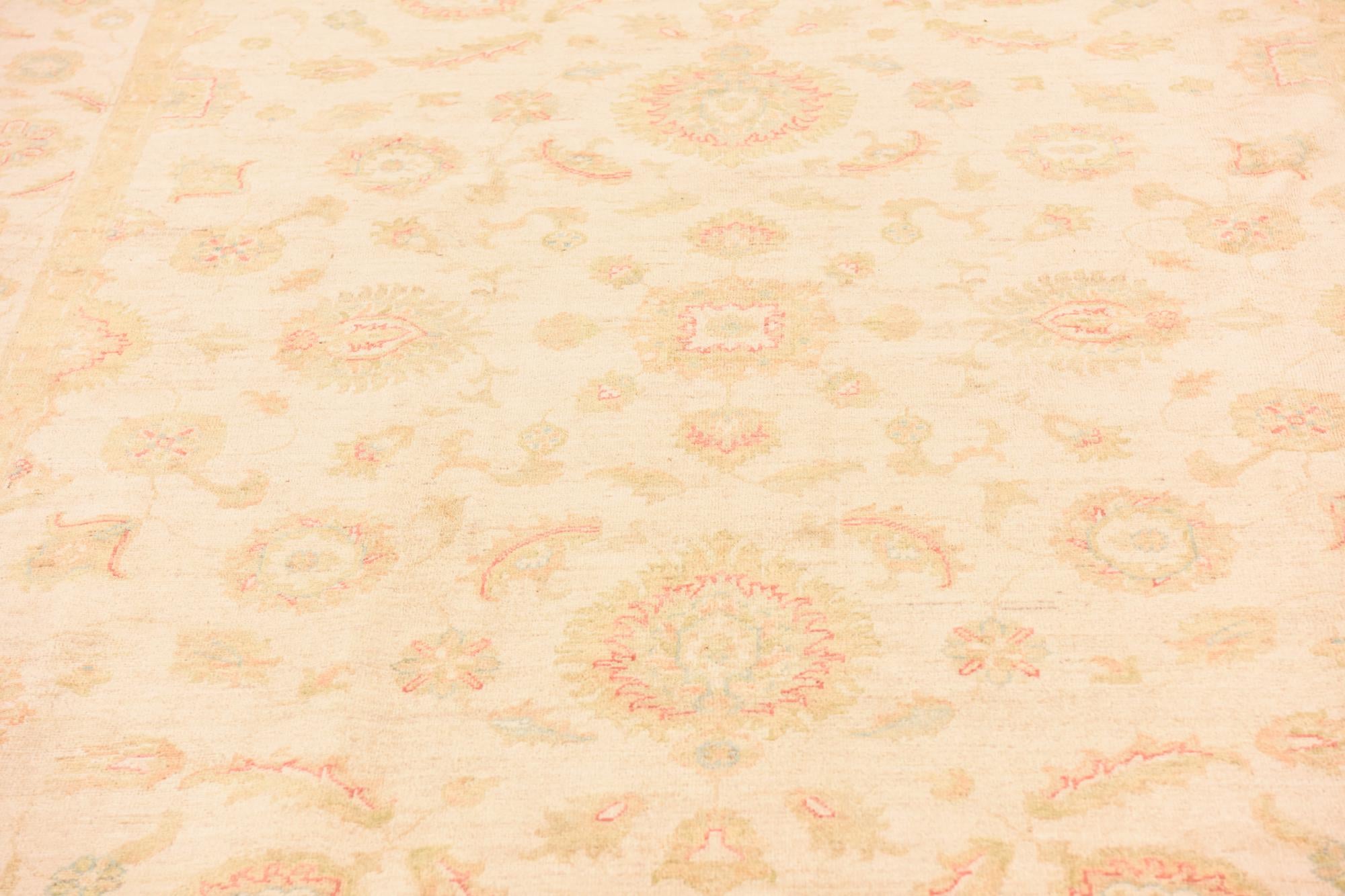6' 7 x 9' 6 Hand Knotted Peshawar Ziegler Rug