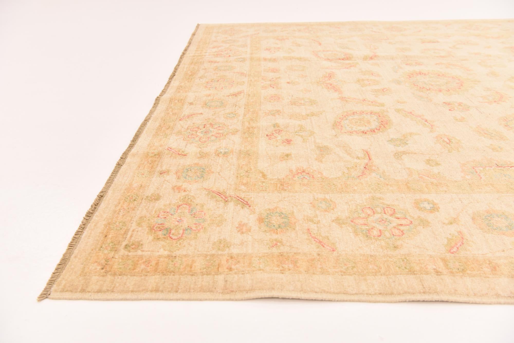6' 7 x 9' 6 Hand Knotted Peshawar Ziegler Rug