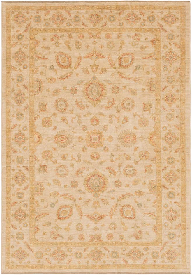 Detailansicht von 200cm x 290cm Handgeknüpft Peshawar Ziegler Teppich
