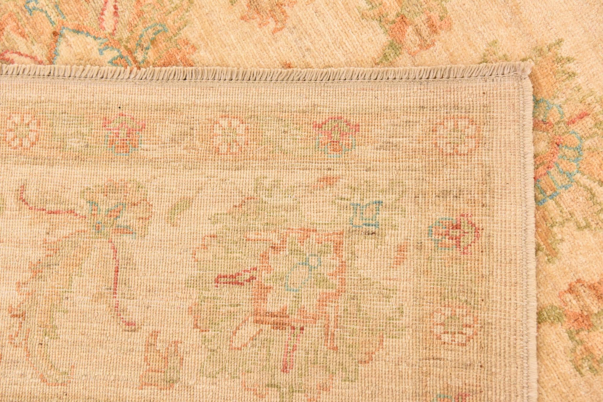 6' 8 x 9' 7 Hand Knotted Peshawar Ziegler Rug