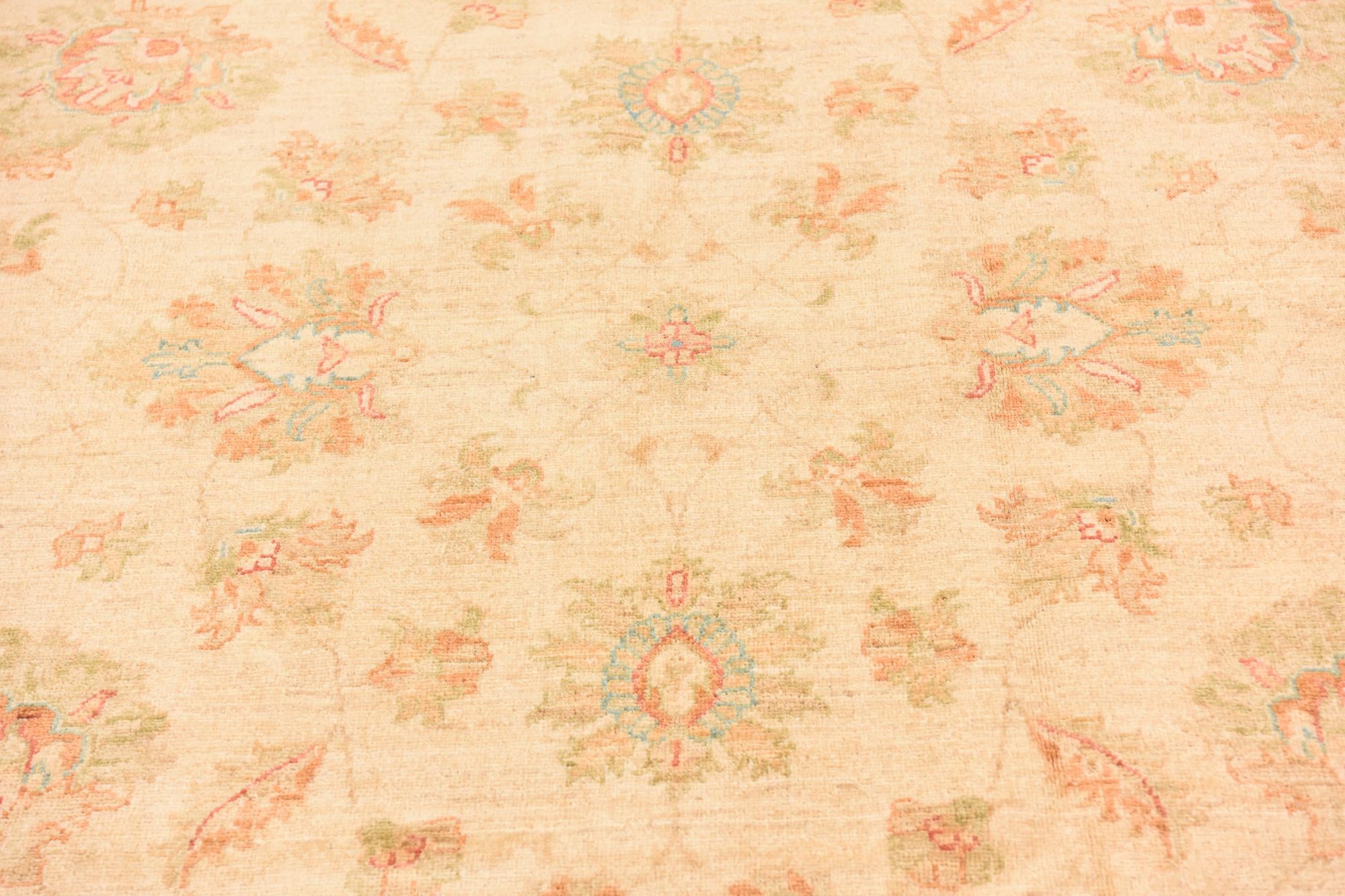 6' 8 x 9' 7 Hand Knotted Peshawar Ziegler Rug