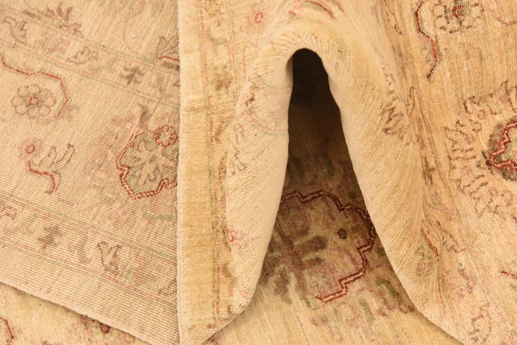 7' 1 x 9' 4 Hand Knotted Peshawar Ziegler Rug