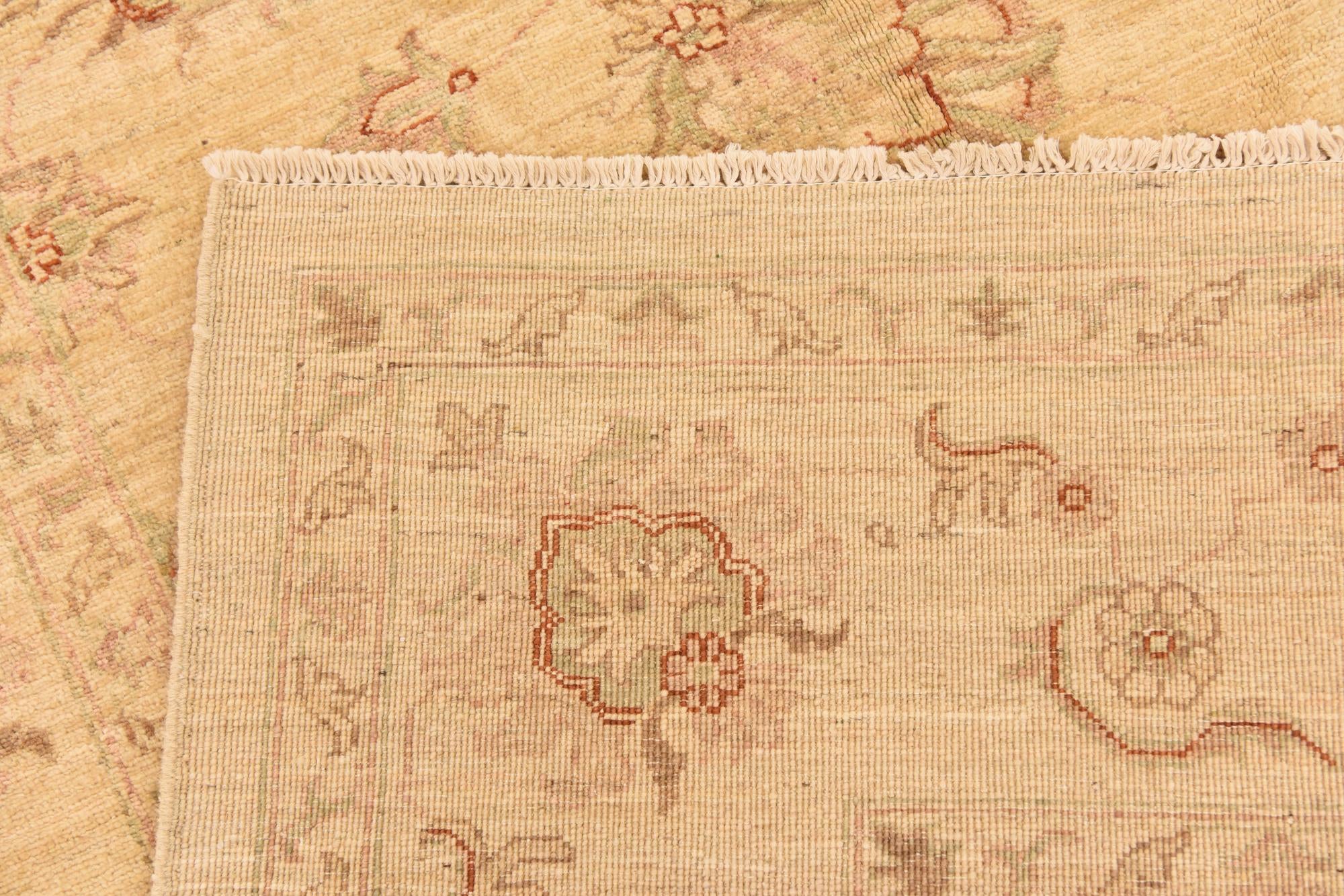 7' 1 x 9' 4 Hand Knotted Peshawar Ziegler Rug