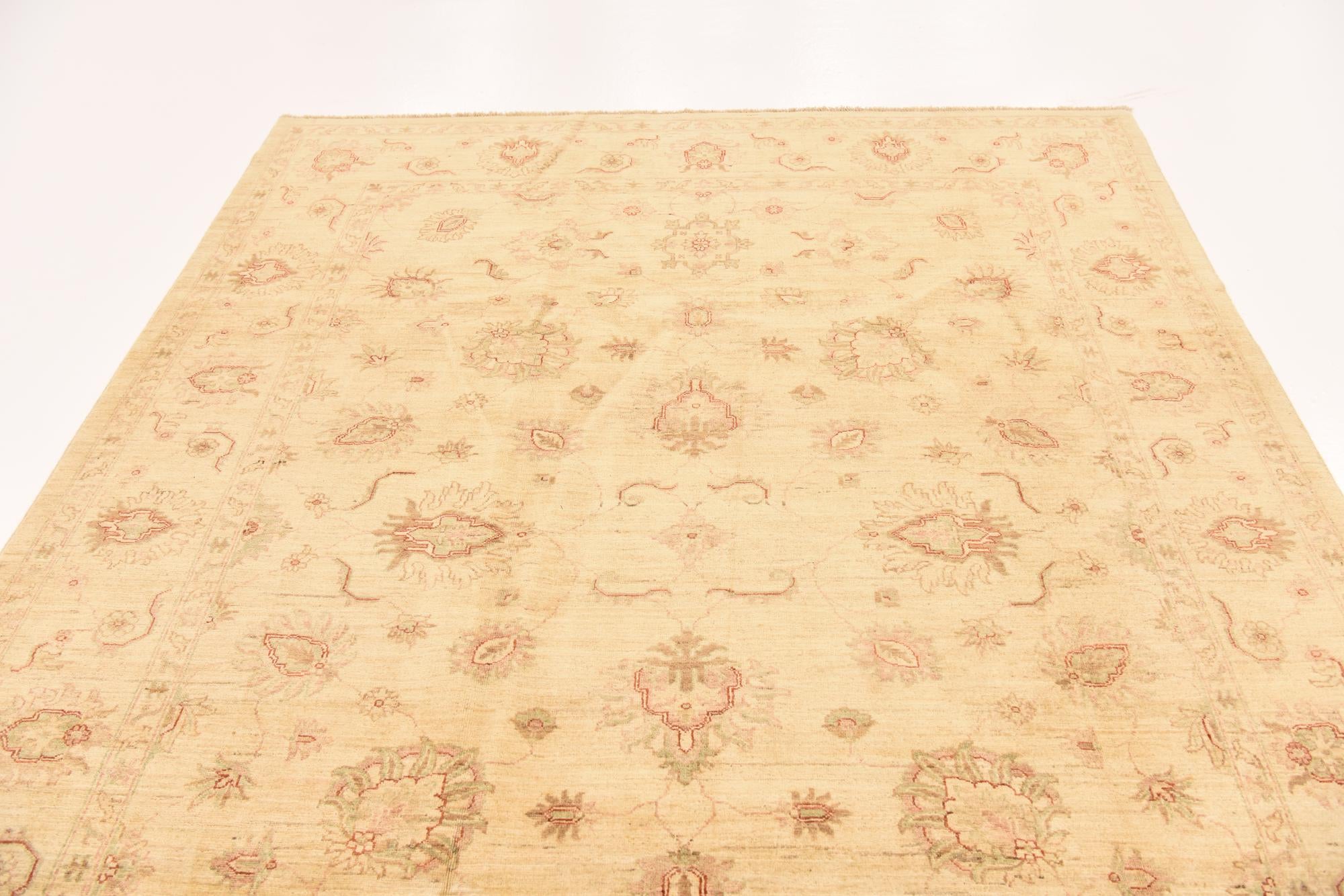 7' 1 x 9' 4 Hand Knotted Peshawar Ziegler Rug