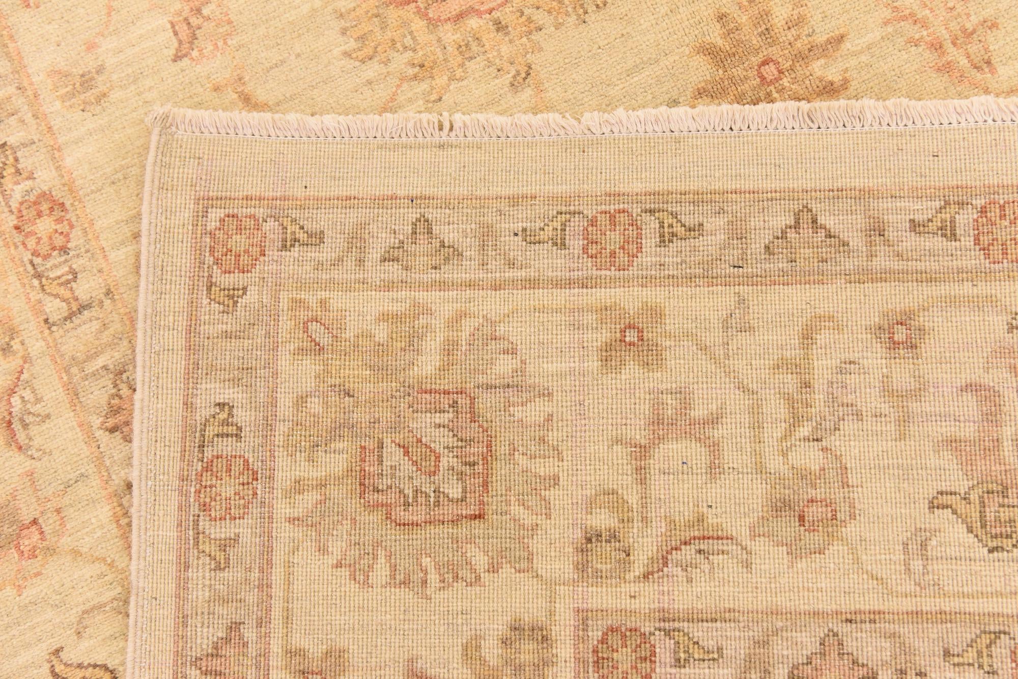 6' 8 x 9' 8 Hand Knotted Peshawar Ziegler Rug