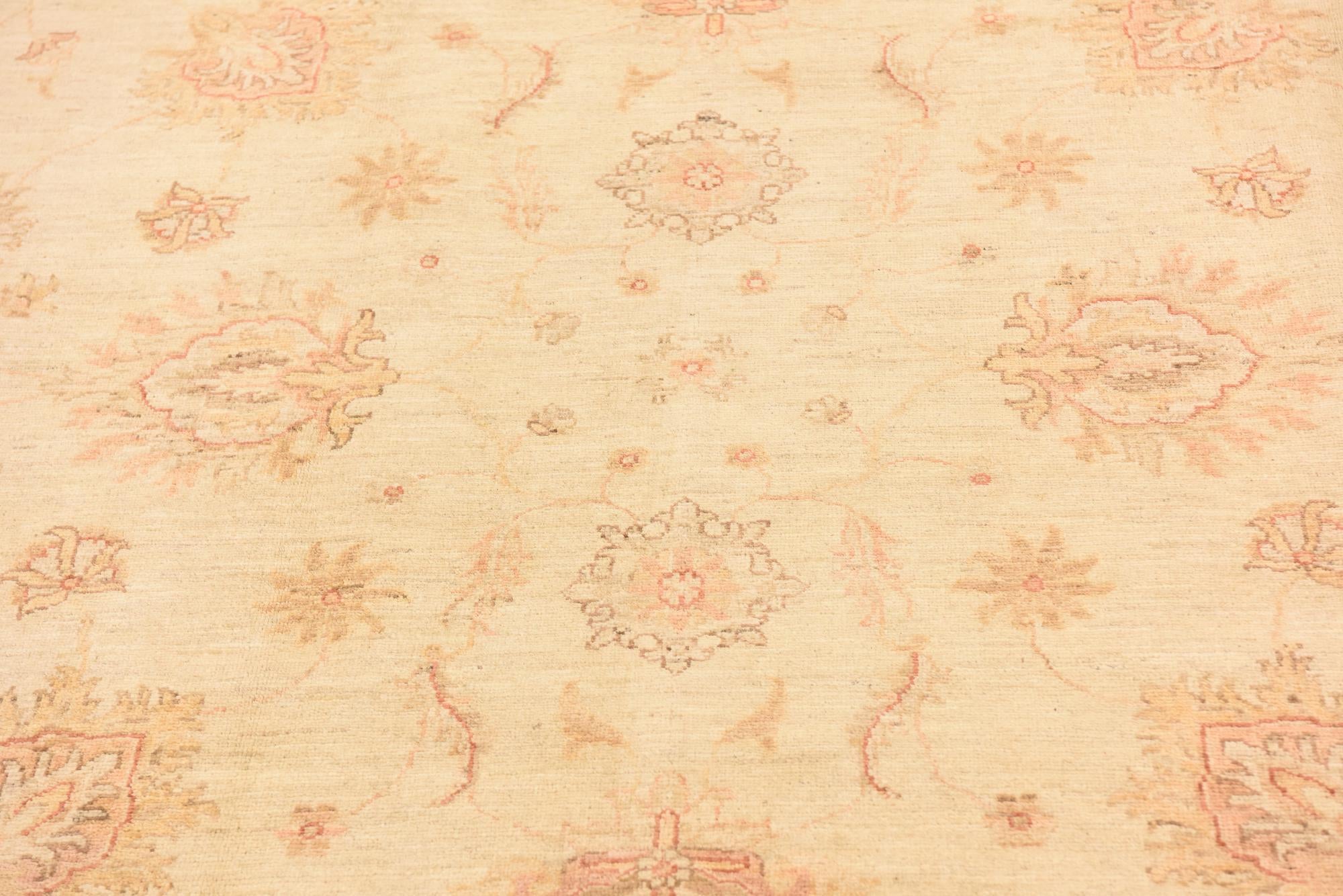 6' 8 x 9' 8 Hand Knotted Peshawar Ziegler Rug