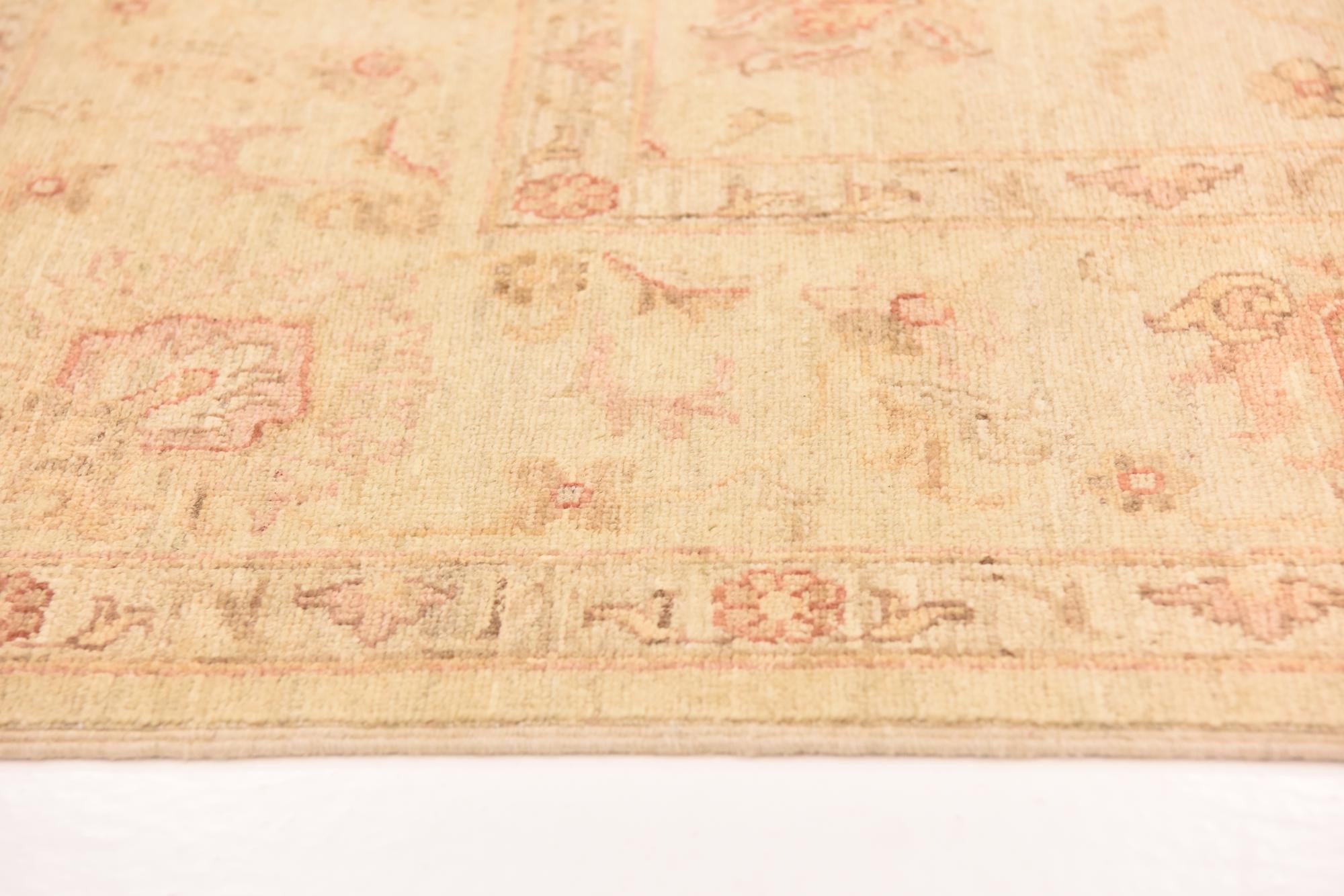 6' 8 x 9' 8 Hand Knotted Peshawar Ziegler Rug