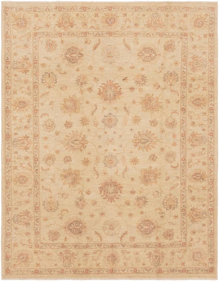 Detail image of 6' 8 x 9' 8 Hand Knotted Peshawar Ziegler Rug