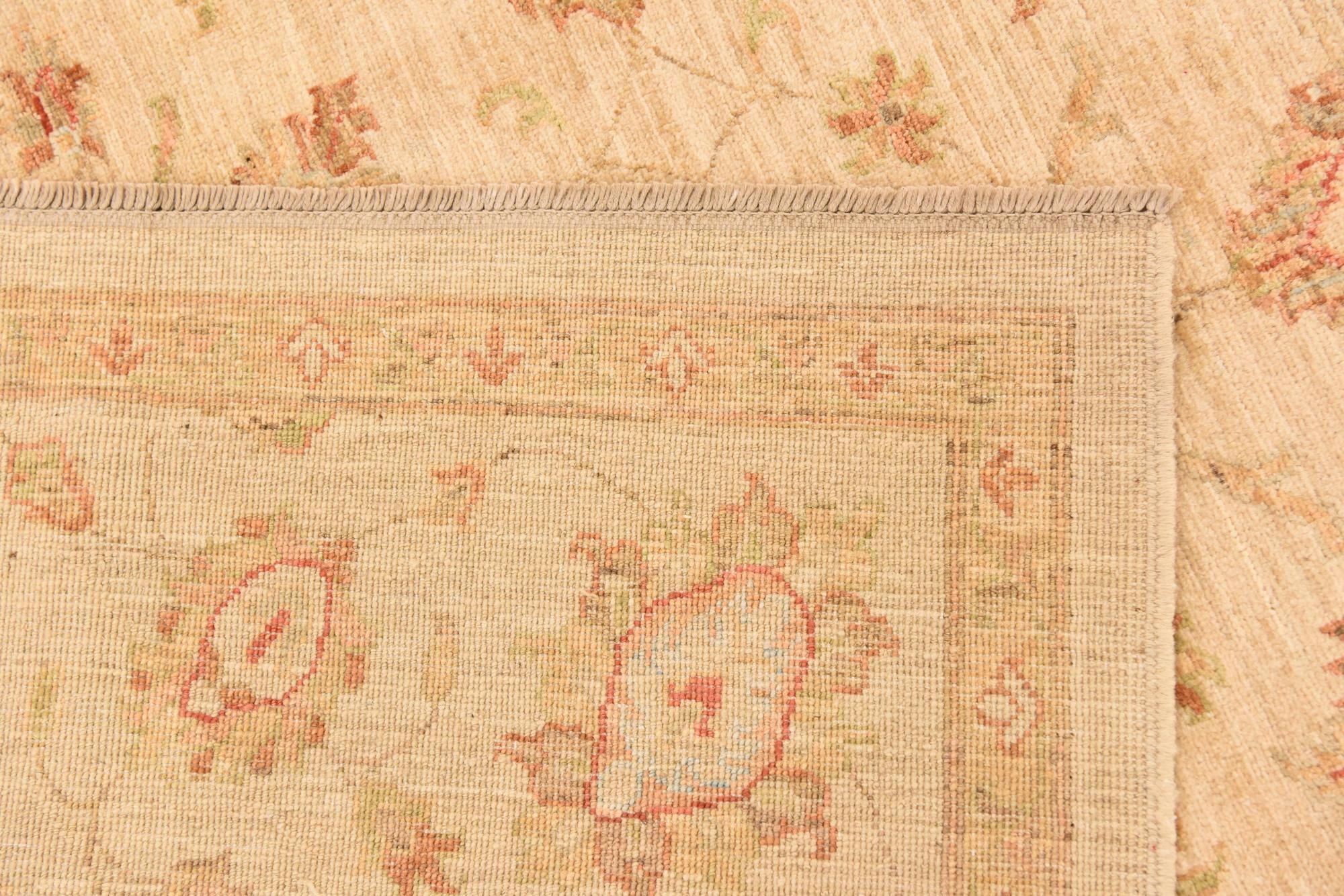 6' 8 x 9' 6 Hand Knotted Peshawar Ziegler Rug