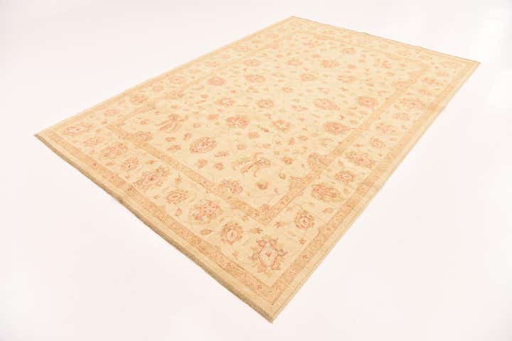 6' 8 x 9' 6 Hand Knotted Peshawar Ziegler Rug