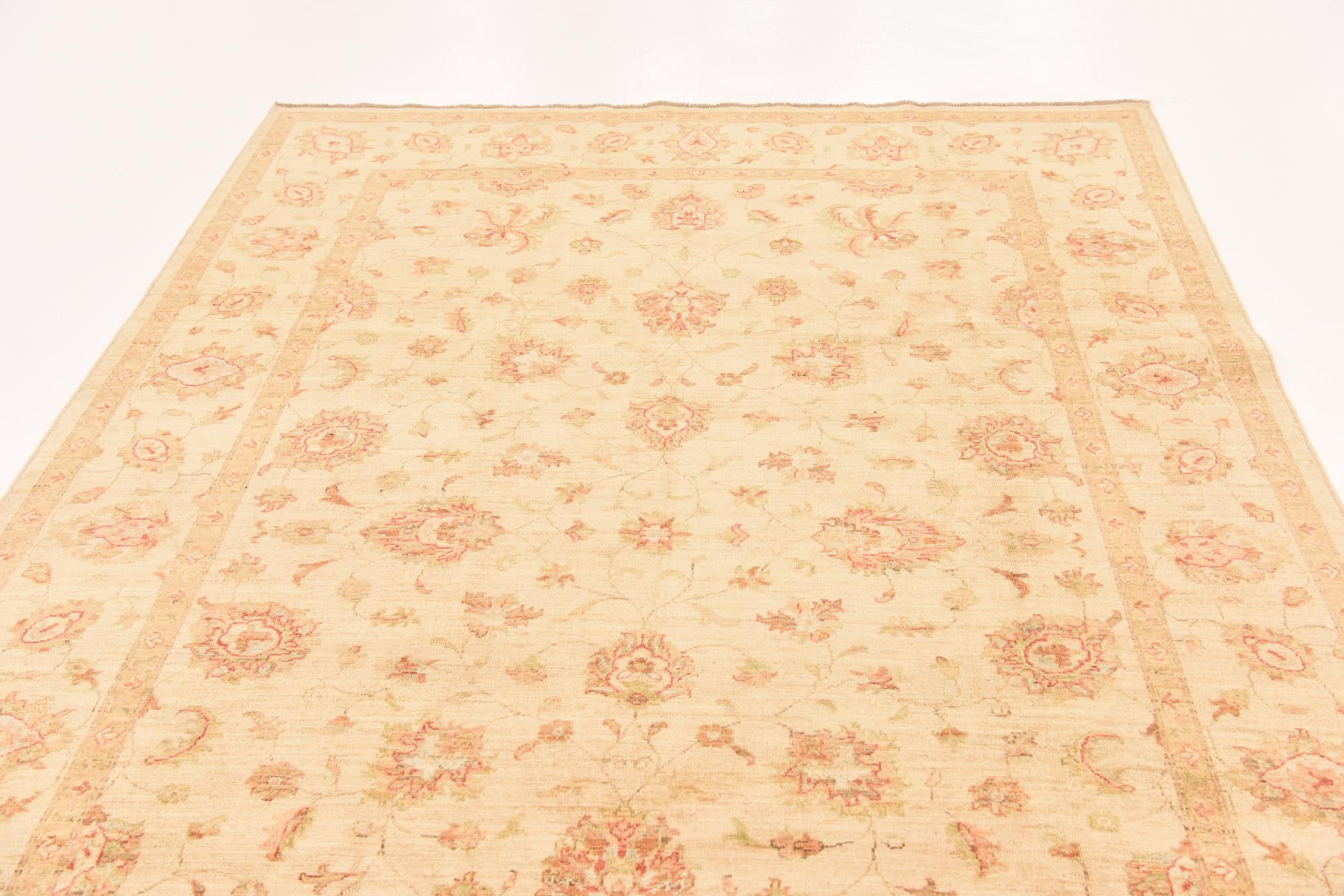 6' 8 x 9' 6 Hand Knotted Peshawar Ziegler Rug