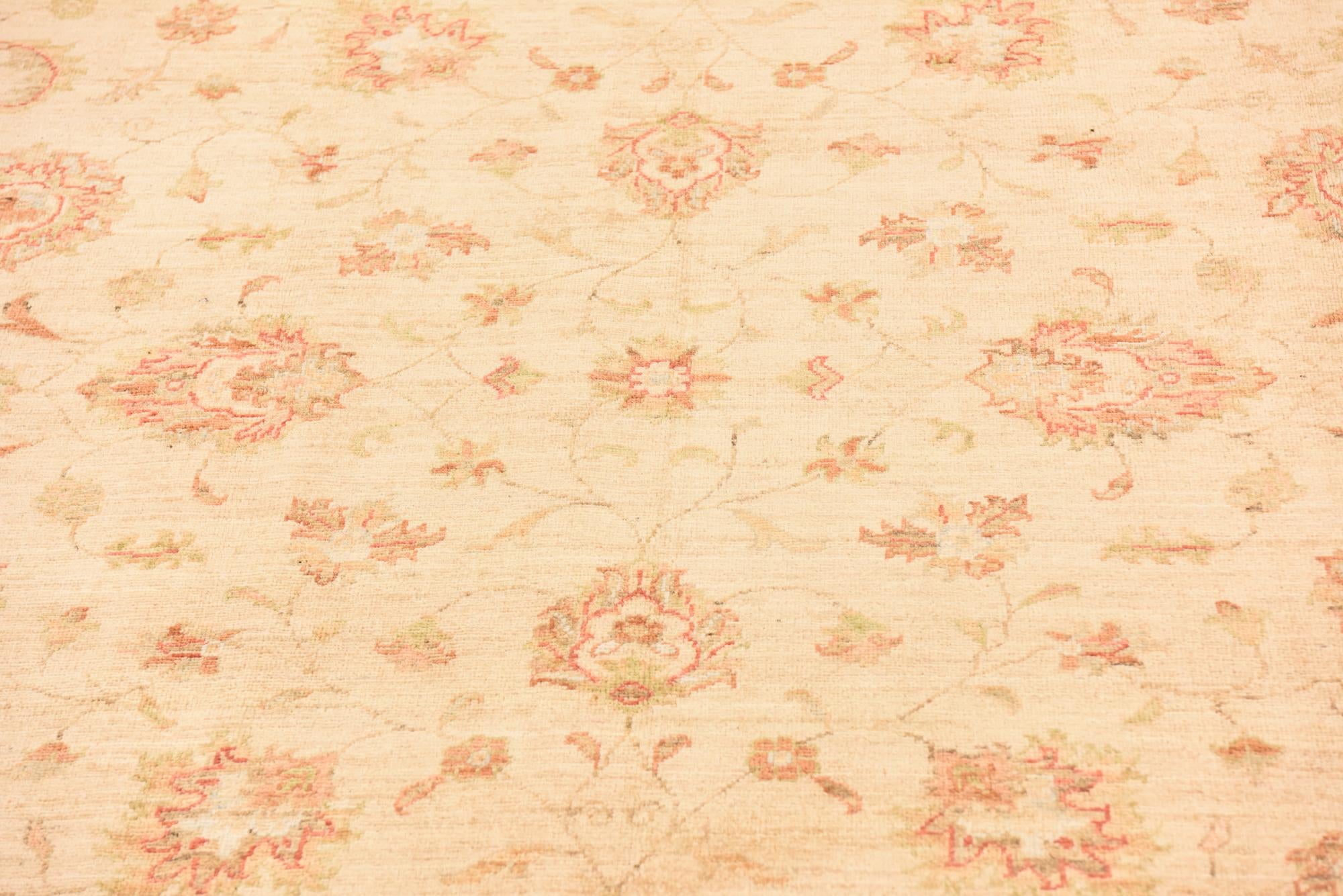 6' 8 x 9' 6 Hand Knotted Peshawar Ziegler Rug